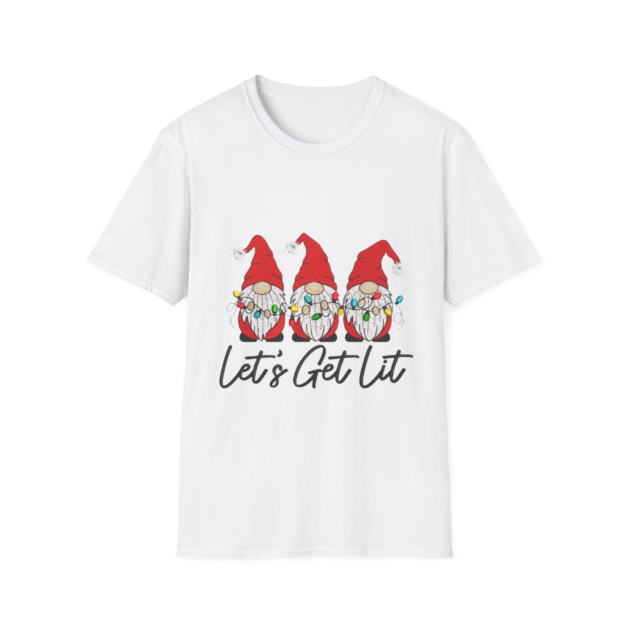Let's Get Lit Gnome Unisex Softstyle T-Shirt