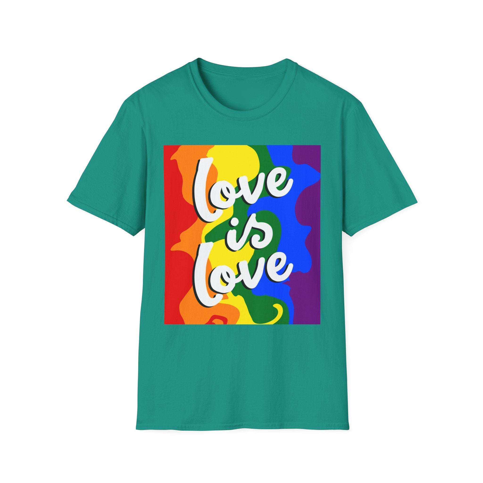 Colorful Pride Love is Love Unisex Softstyle T-Shirt
