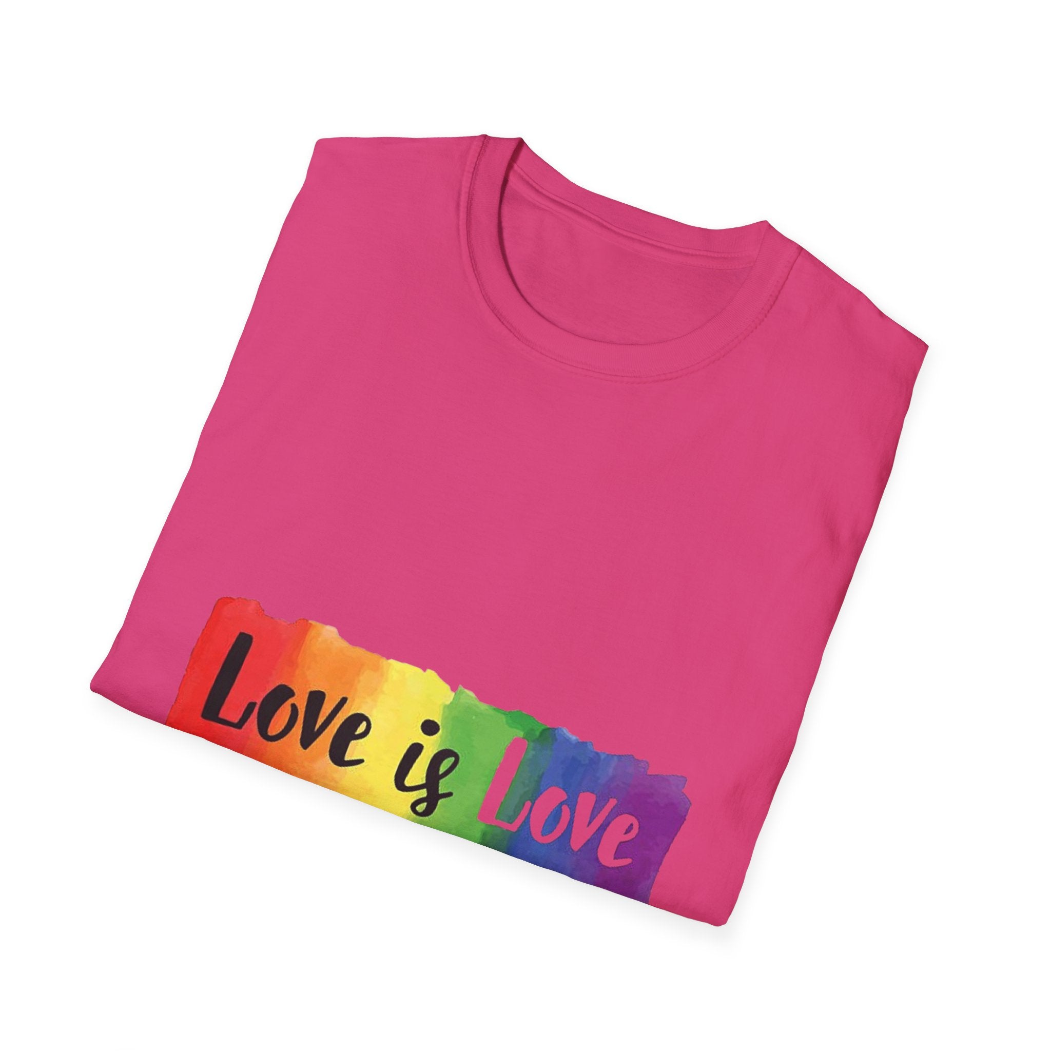Rainbow Love is Love Unisex Softstyle T-Shirt