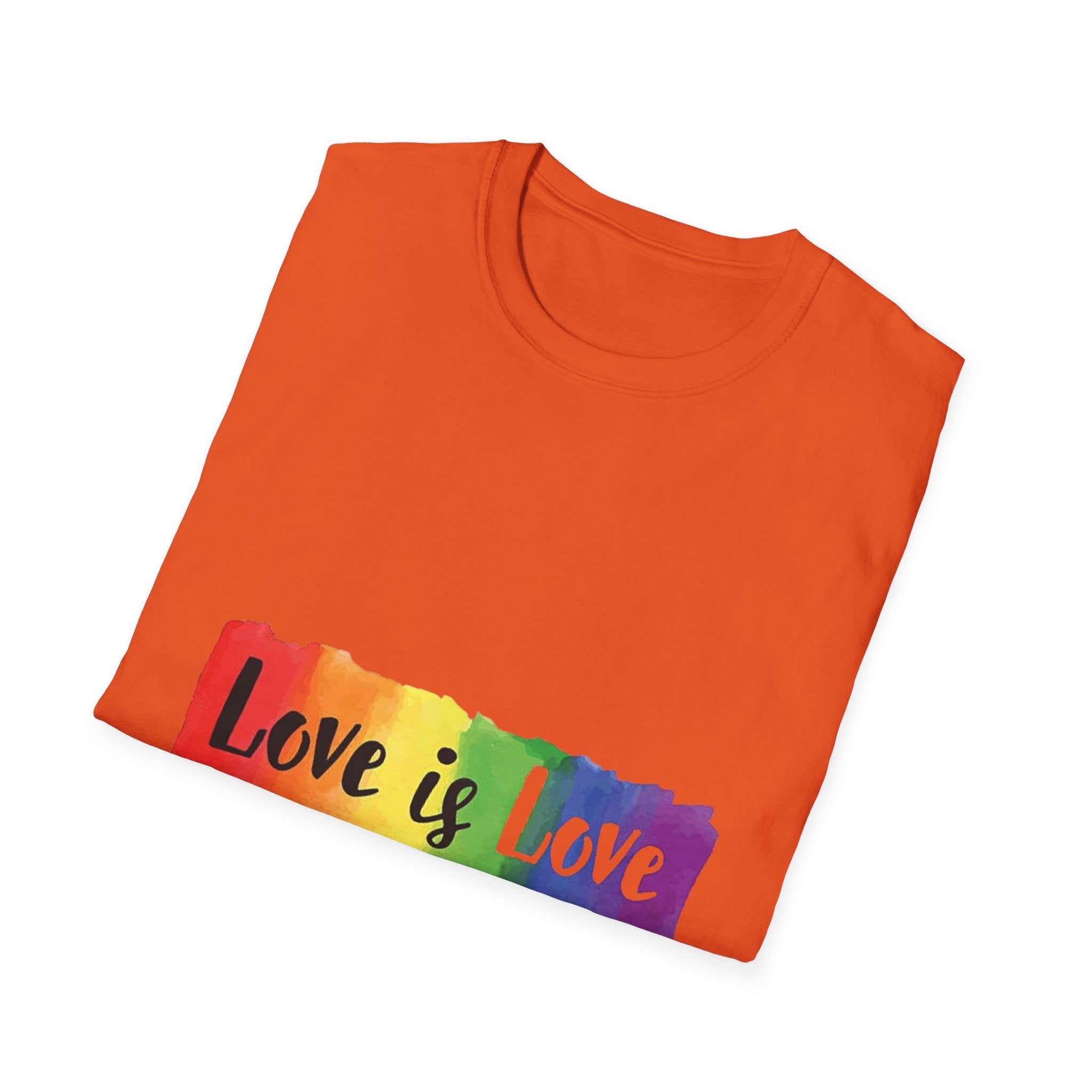 Rainbow Love is Love Unisex Softstyle T-Shirt