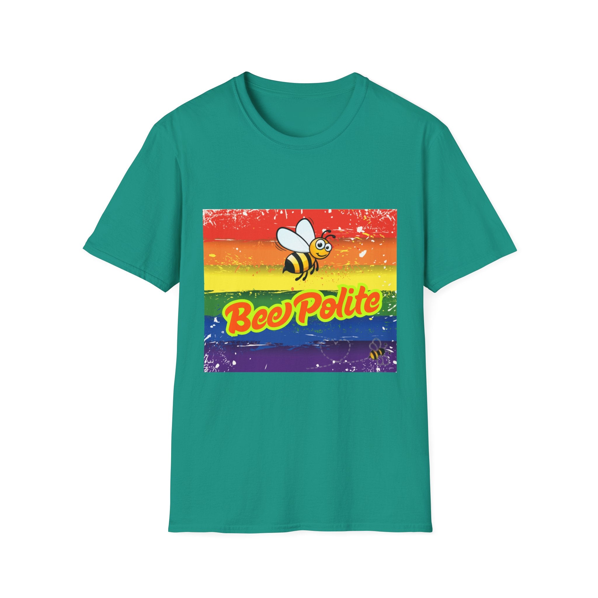 Bee Polite Rainbow Unisex Softstyle T-Shirt