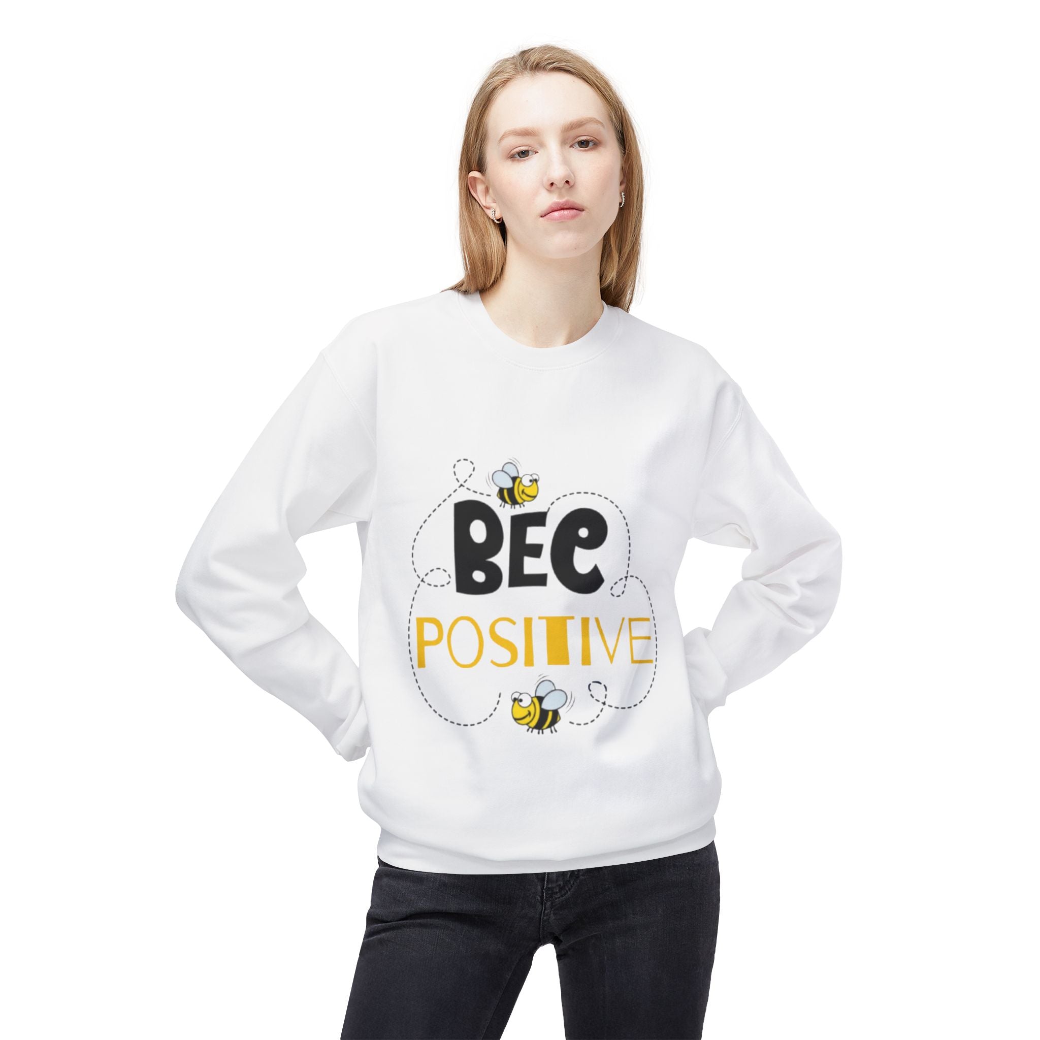 Bee Positive Midweight Softstyle Crewneck Sweatshirt