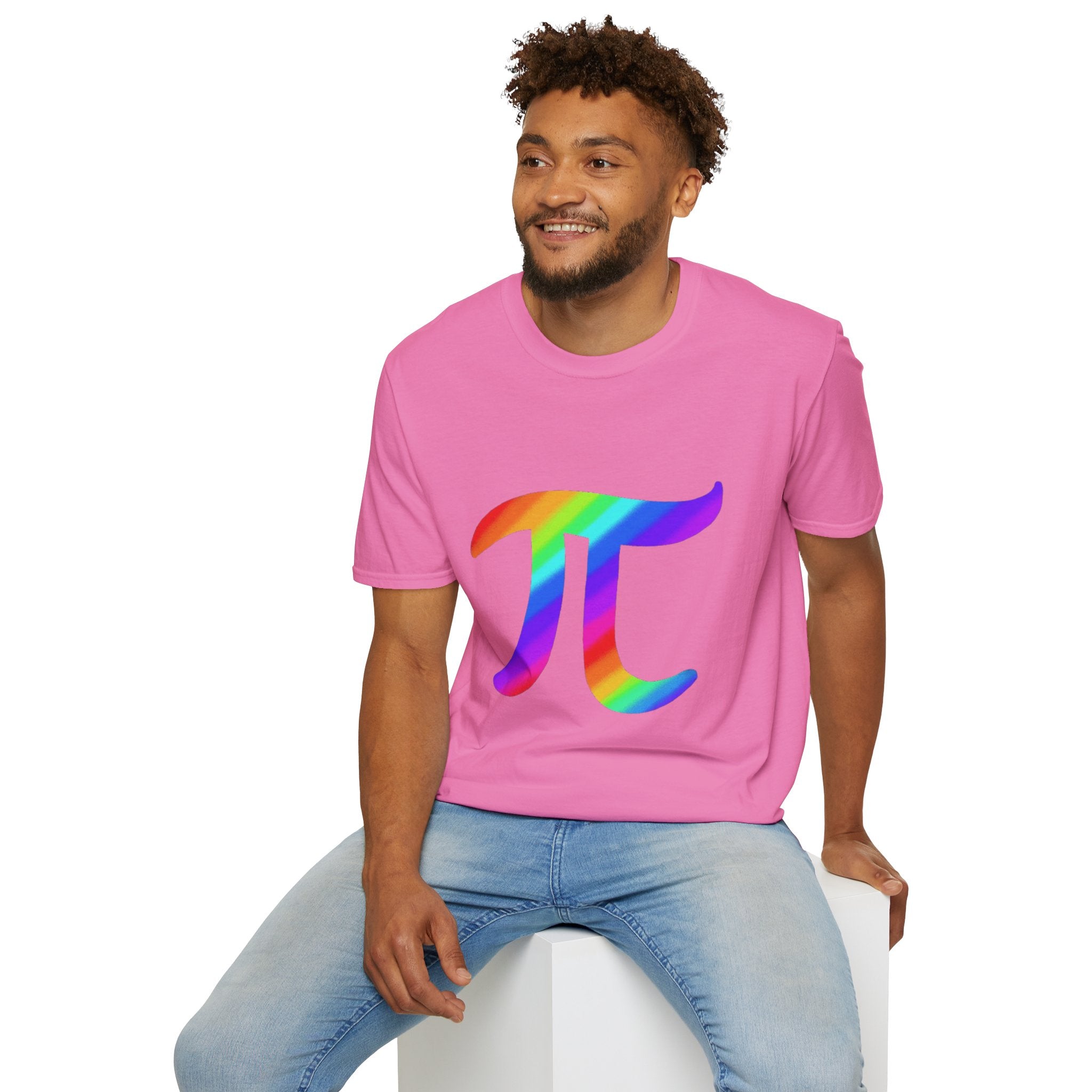 Rainbow Pi Symbol Unisex Softstyle T-Shirt