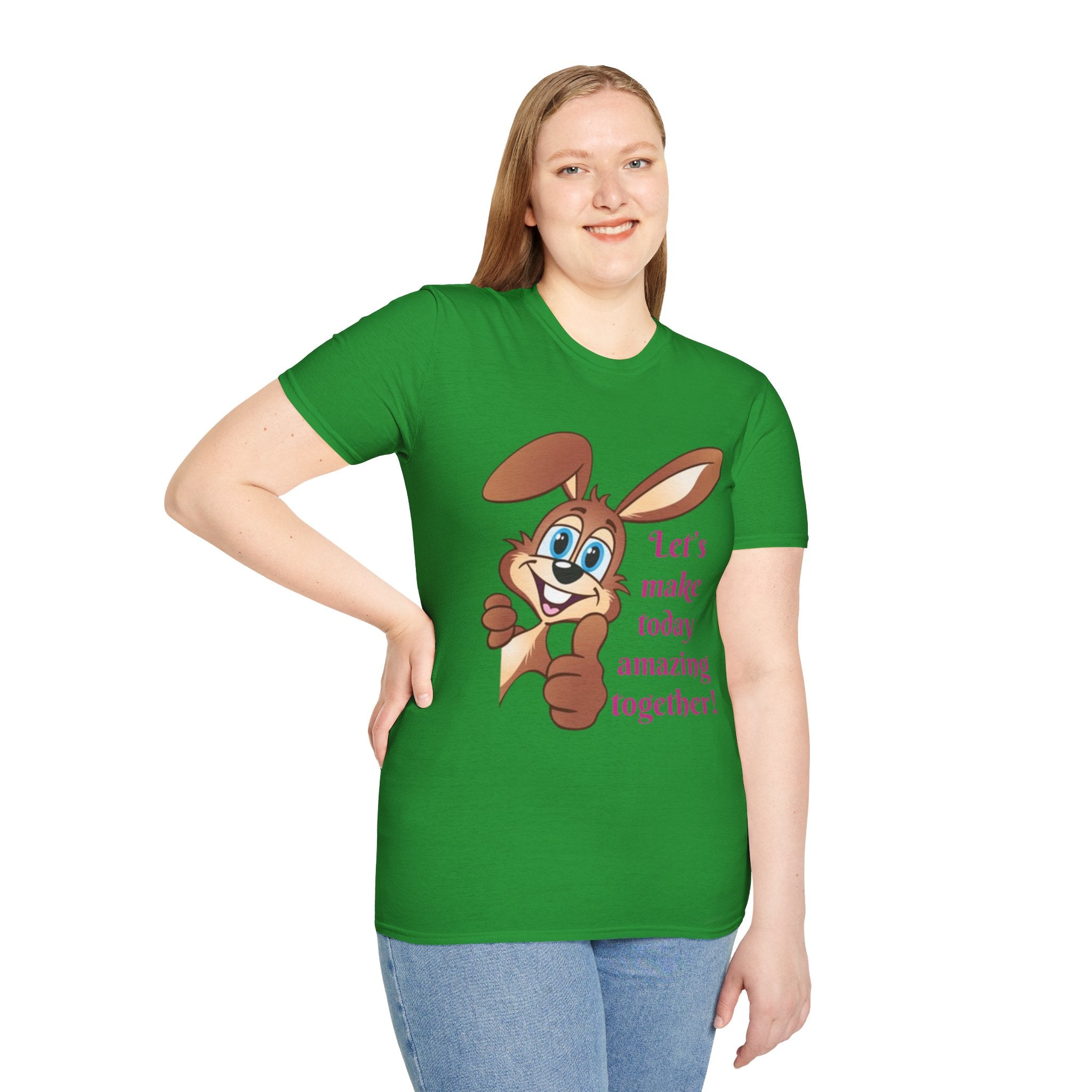 Let's make Today Amazing Together Bunny Unisex Softstyle T-Shirt