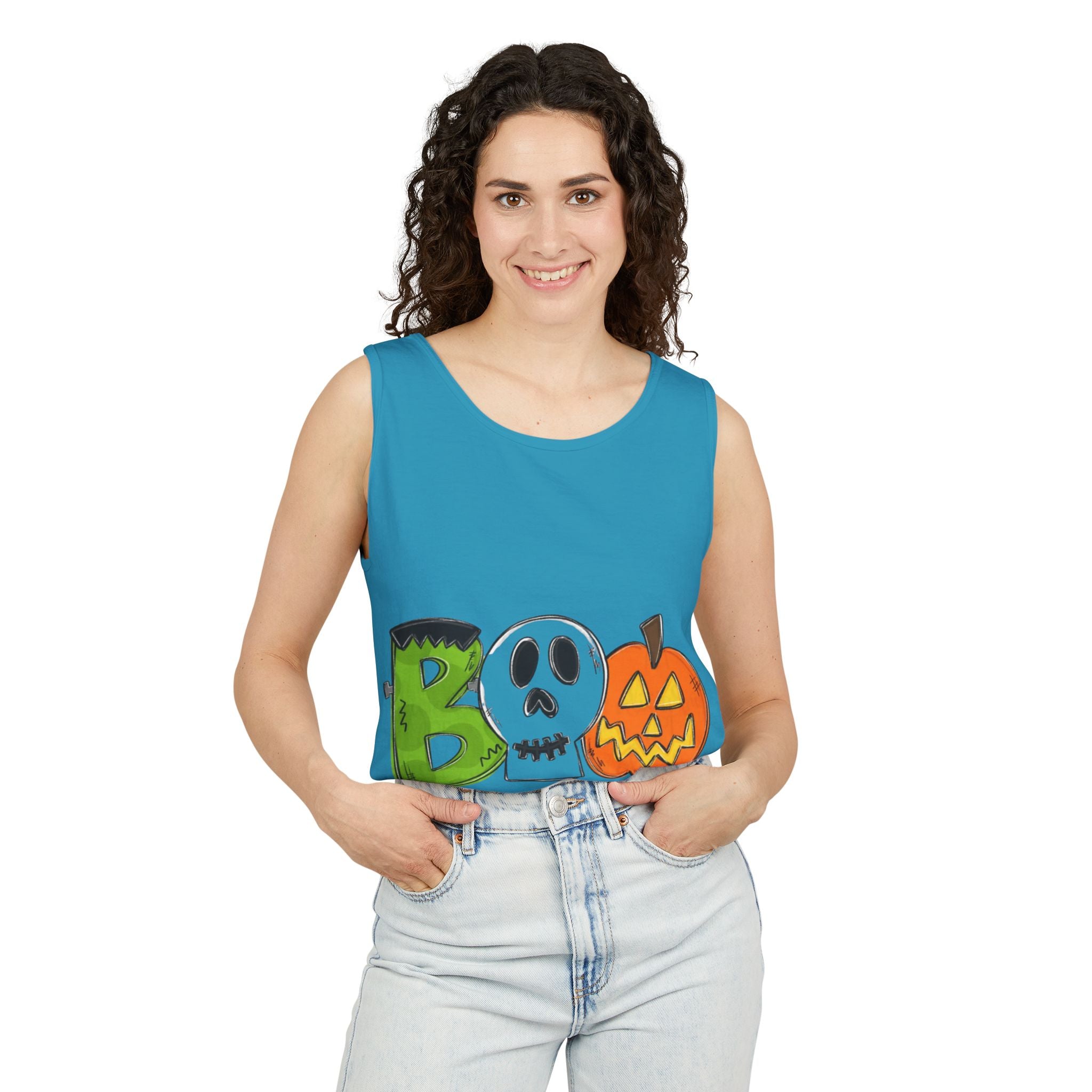 Halloween BOO Unisex Garment-Dyed Tank Top