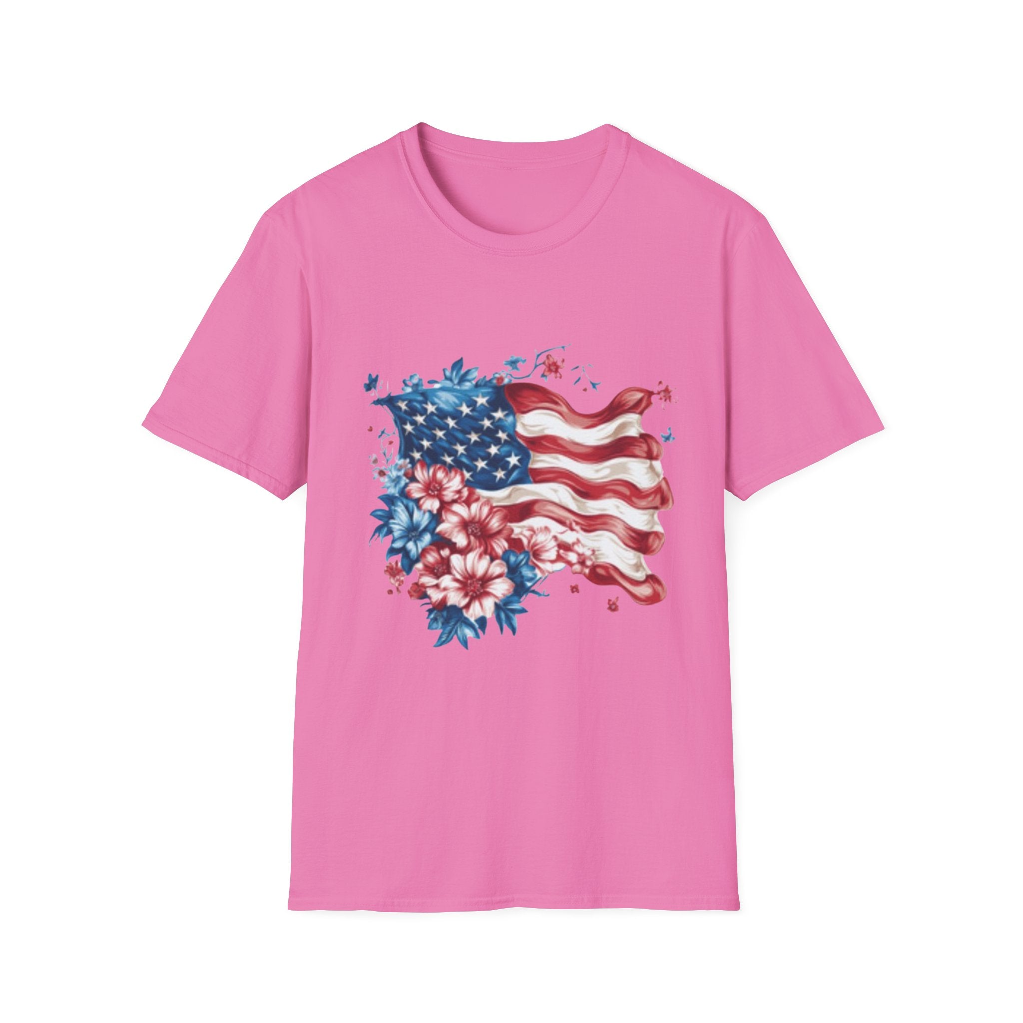 Patriotic USA Flag Unisex Softstyle T-Shirt