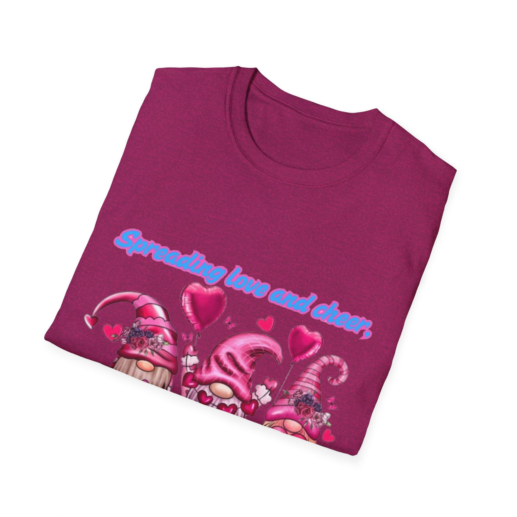 Spreading Love And Cheer One Gnome At A Time Unisex Softstyle T-Shirt