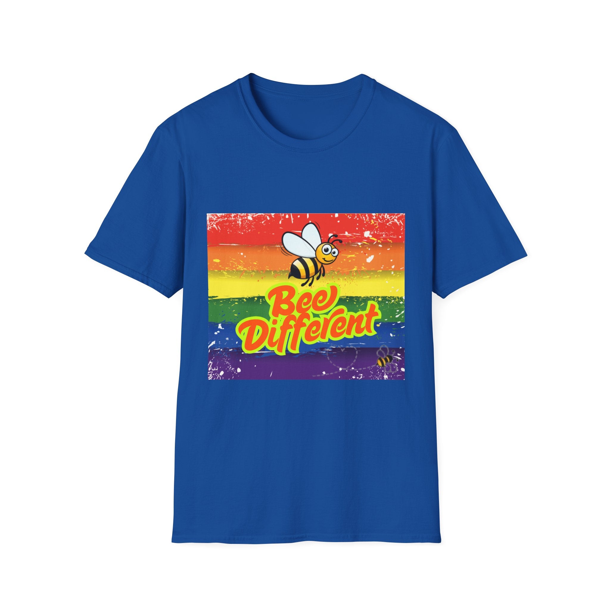 Bee Different Rainbow Unisex Softstyle T-Shirt