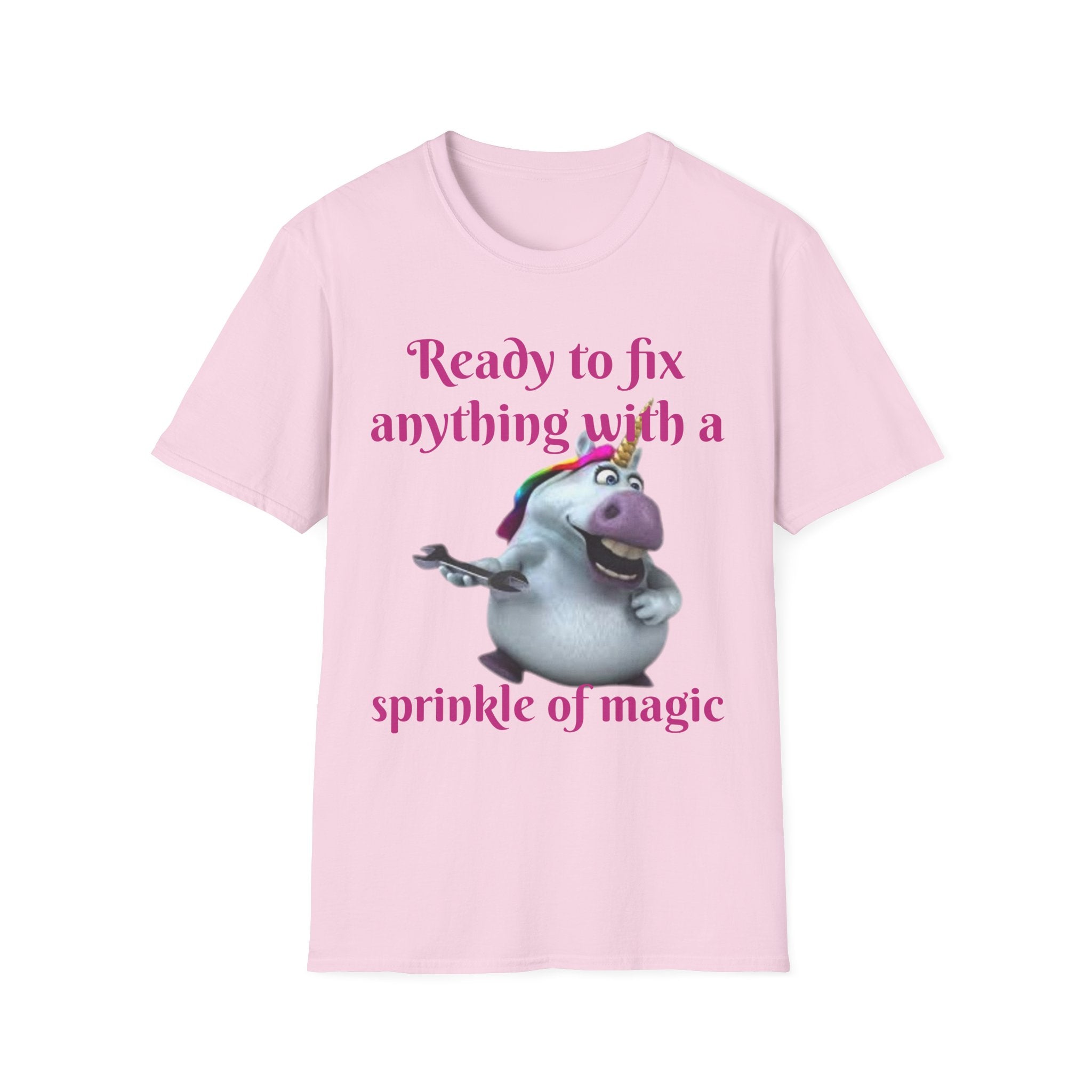 Ready To Fix Anything With A Sprinkle Of Magic Unicorn Unisex Softstyle T-Shirt