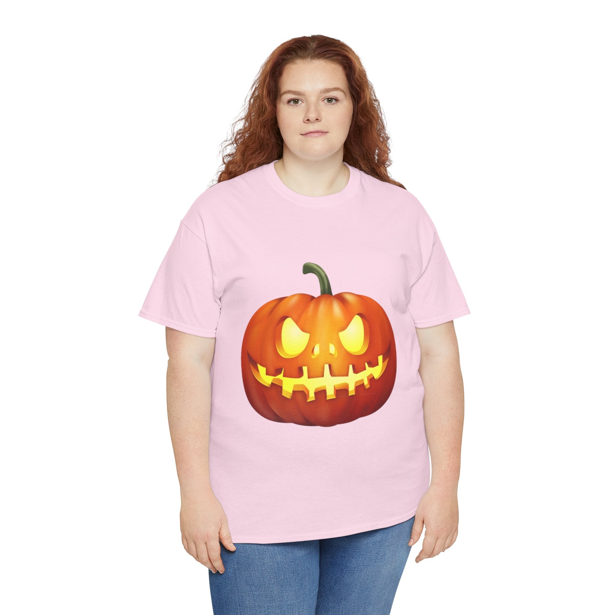 Halloween Pumpkin Unisex Heavy Cotton T-Shirt