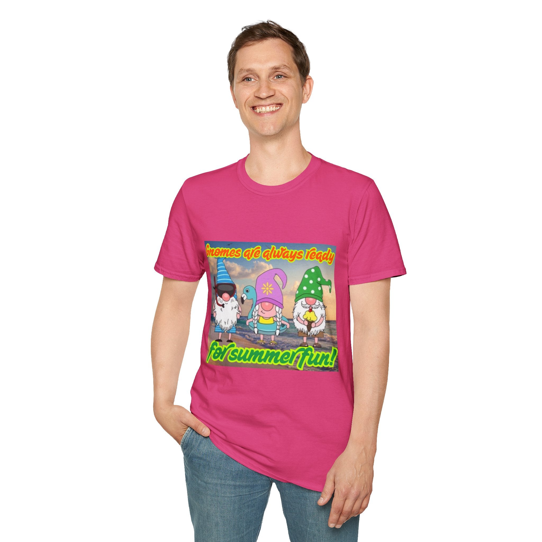 Gnomes Are Always Ready For Summer Fun! Unisex Softstyle T-Shirt