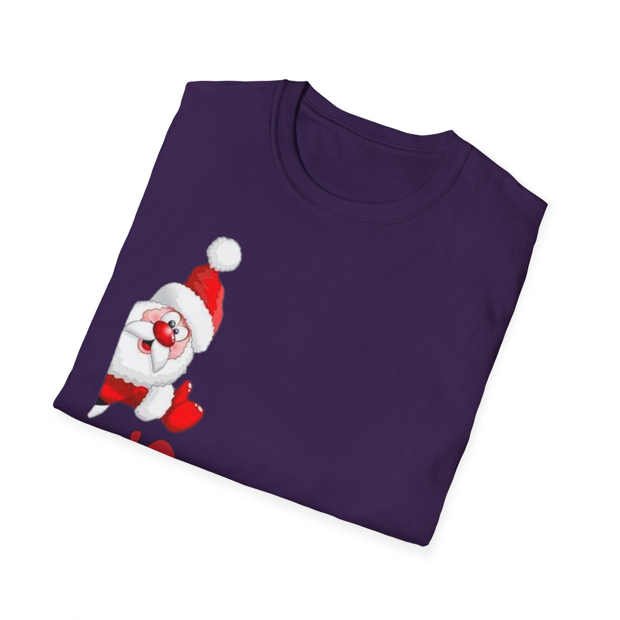 Christmas Santa and Reindeer Unisex Softstyle T-Shirt