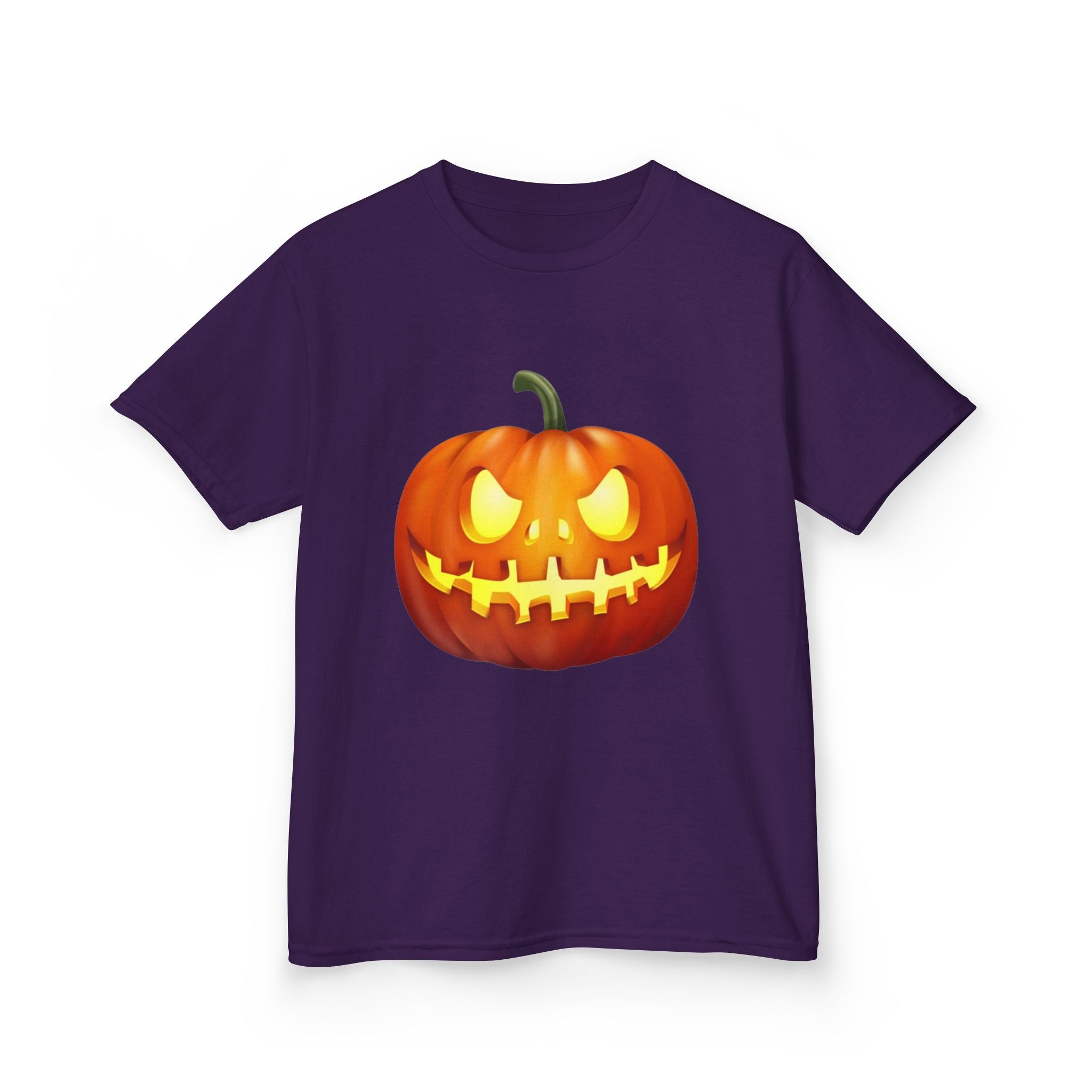 Halloween Pumpkin Kids Heavy Cotton Short Sleeve T-Shirt
