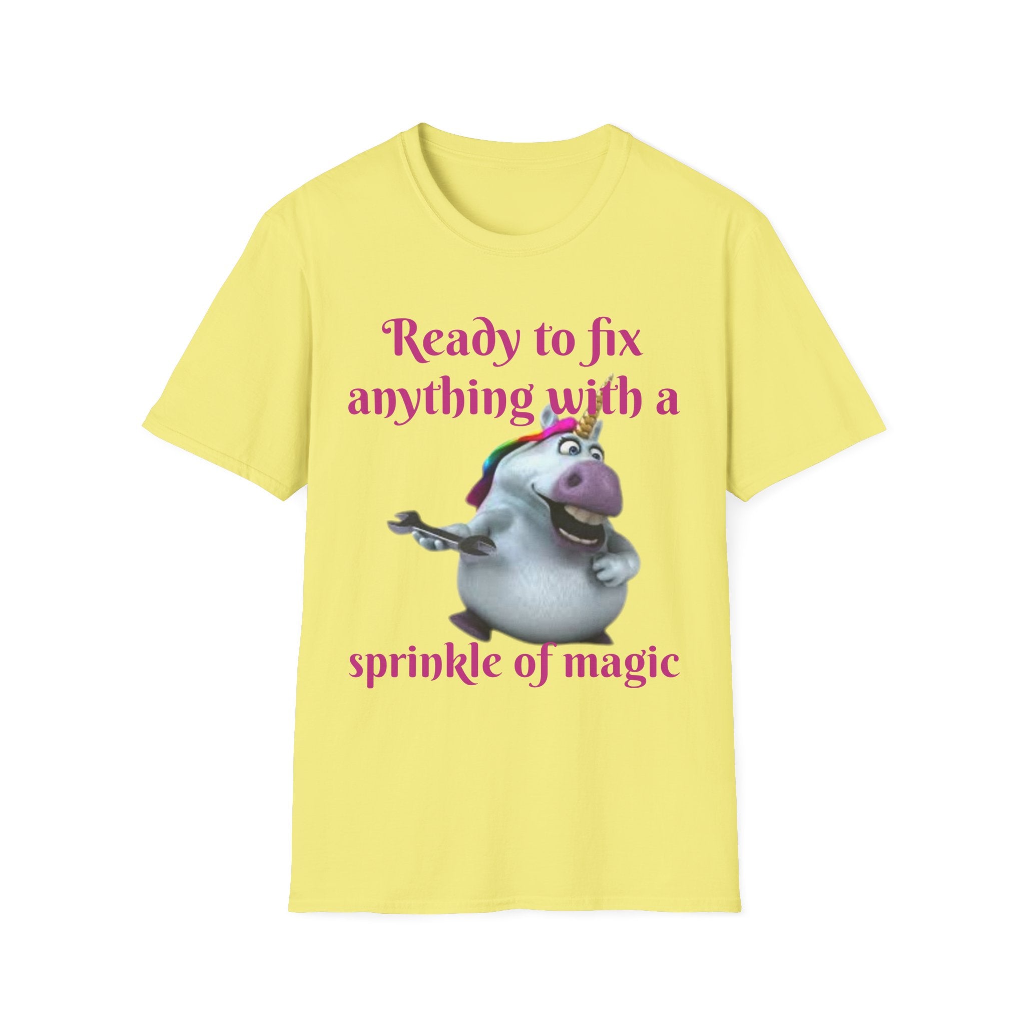 Ready To Fix Anything With A Sprinkle Of Magic Unicorn Unisex Softstyle T-Shirt