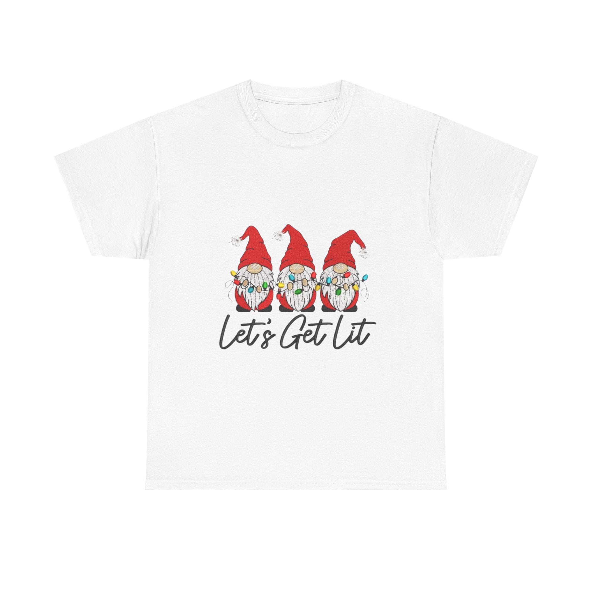 Let's Get Lit Gnome Unisex Heavy Cotton T-Shirt