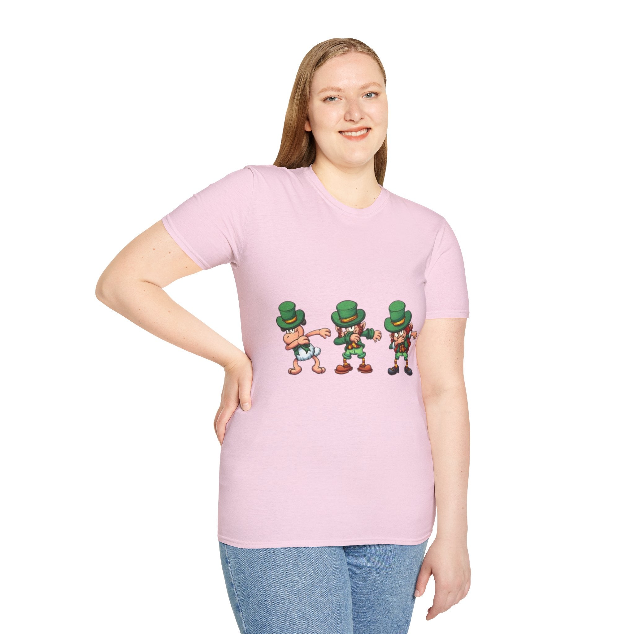 Dabbing Leprechaun Unisex Softstyle T-Shirt