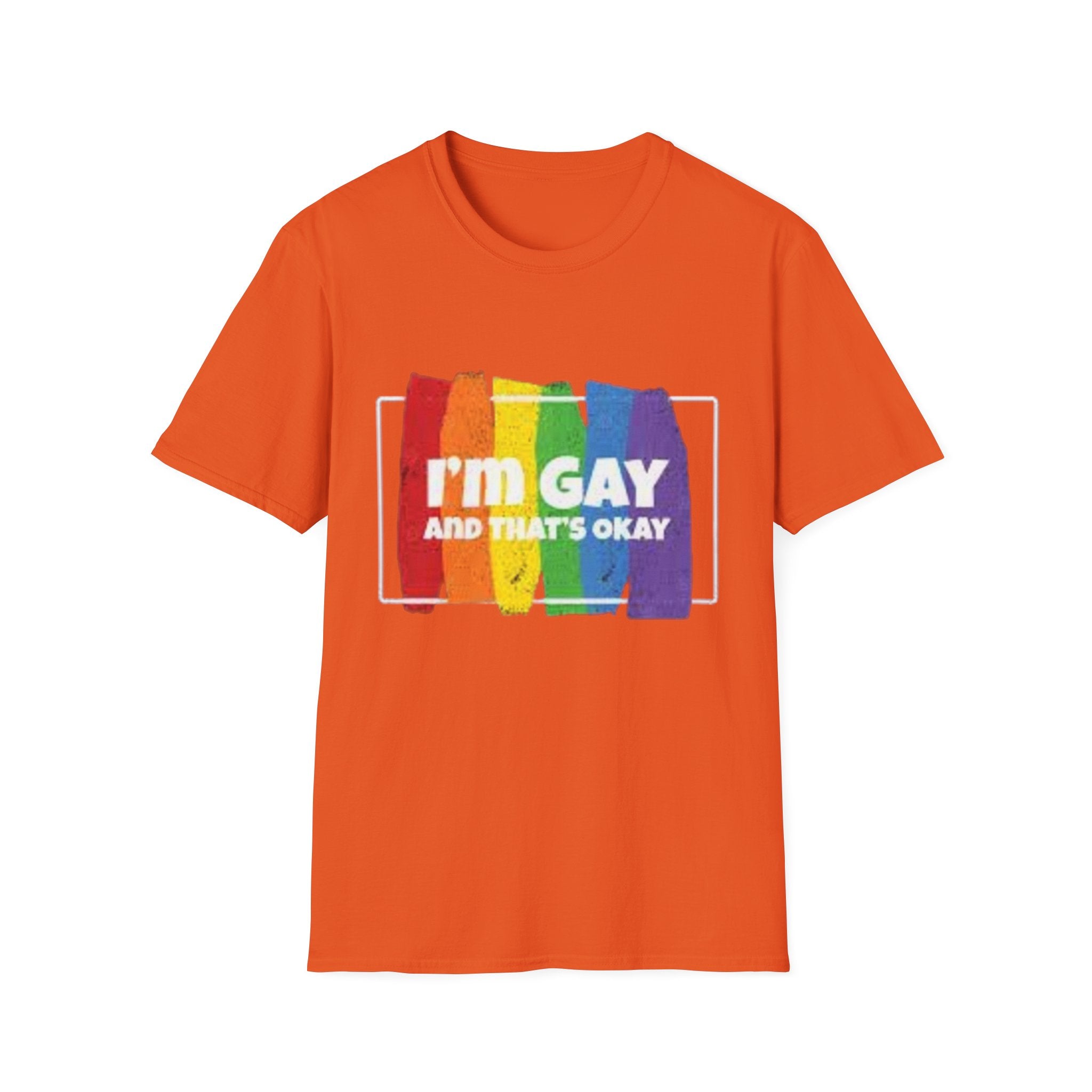I'm GAY And That's Okay Unisex Softstyle T-Shirt