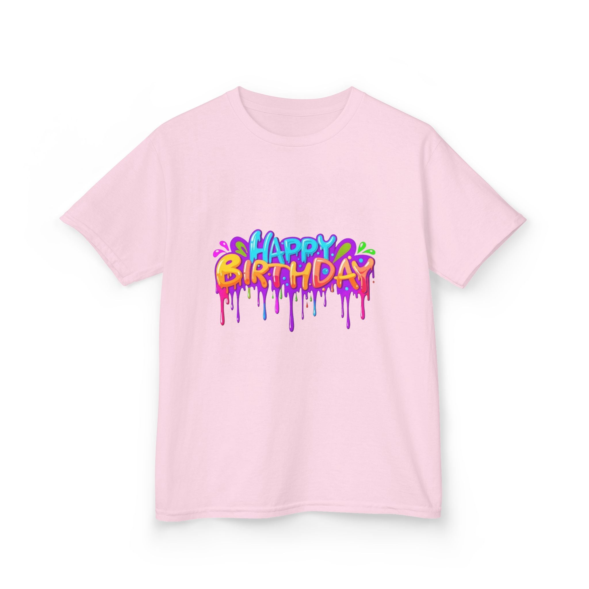 Happy Birthday Kids Heavy Cotton™ Short Sleeve T-Shirt Personalize It!