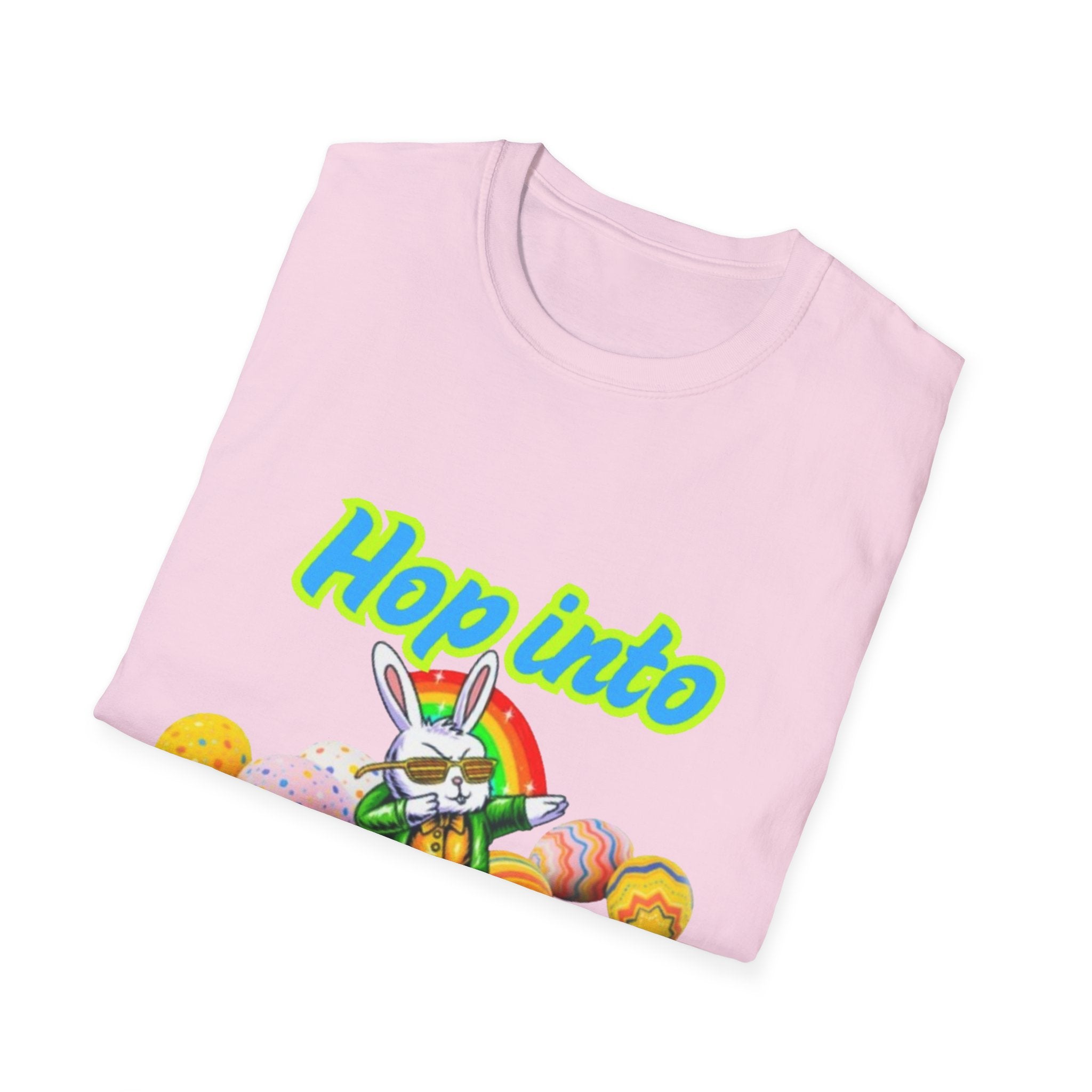 Hop Into Groovy Vibes Bunny Unisex Softstyle T-Shirt