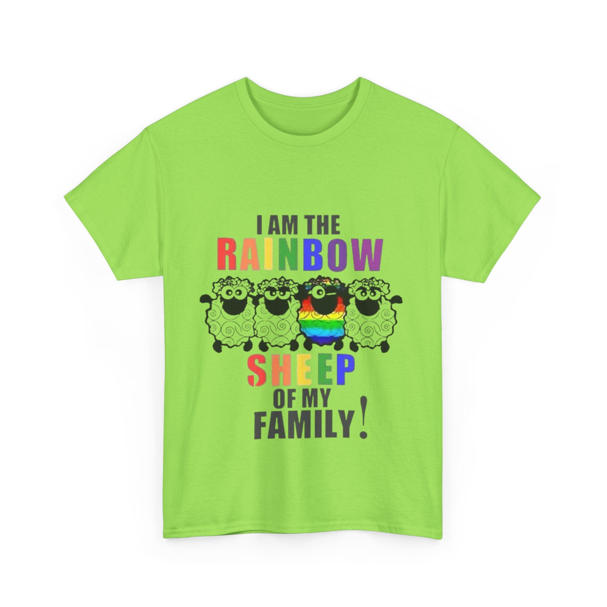 I Am The Rainbow Sheep Of My Family Unisex Heavy Cotton T-Shirt