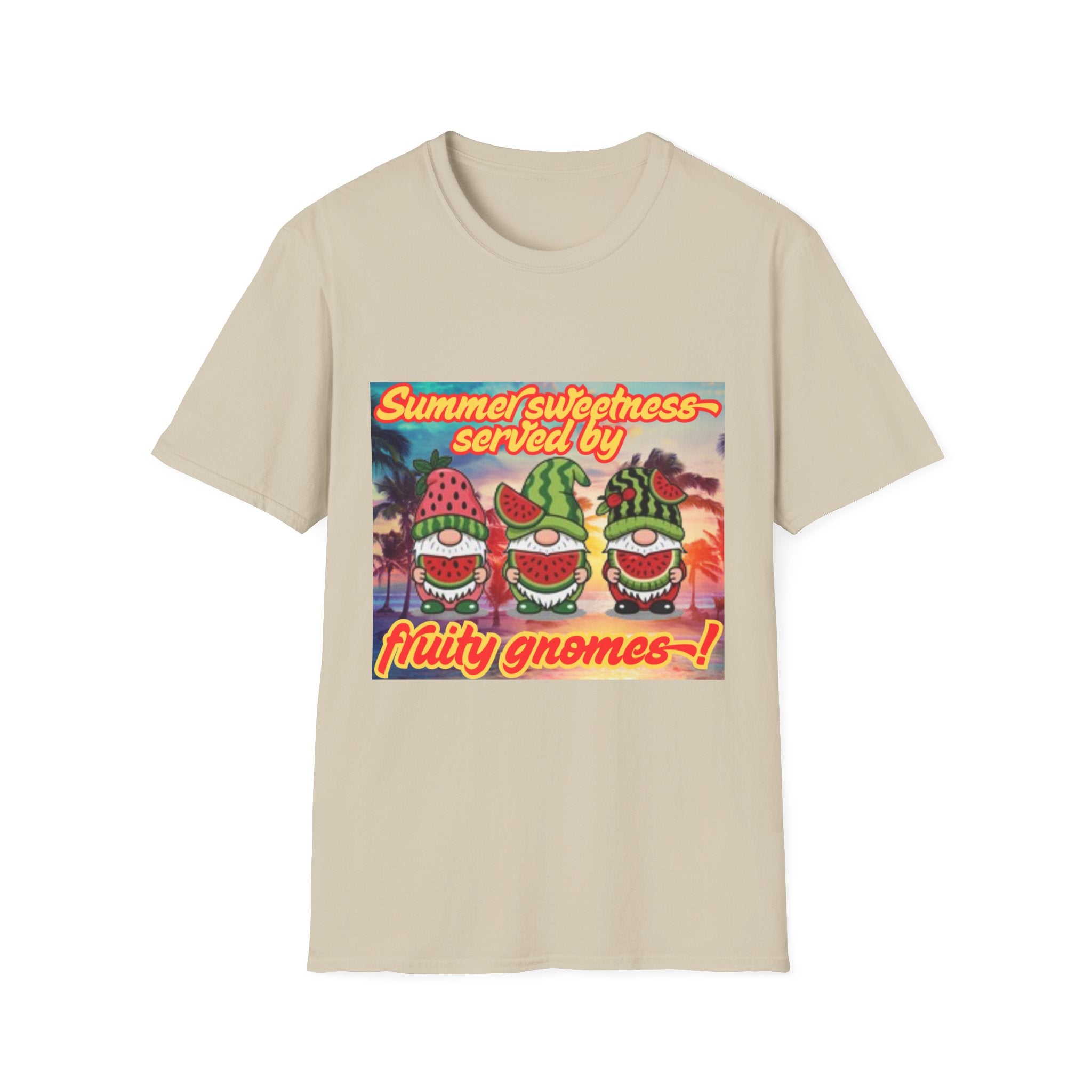 Summer Sweetness Served By Fruity Gnomes Unisex Softstyle T-Shirt