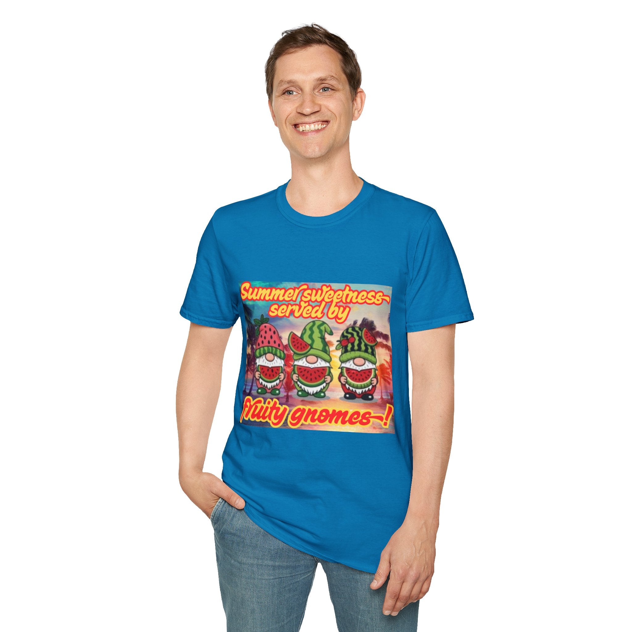 Summer Sweetness Served By Fruity Gnomes Unisex Softstyle T-Shirt