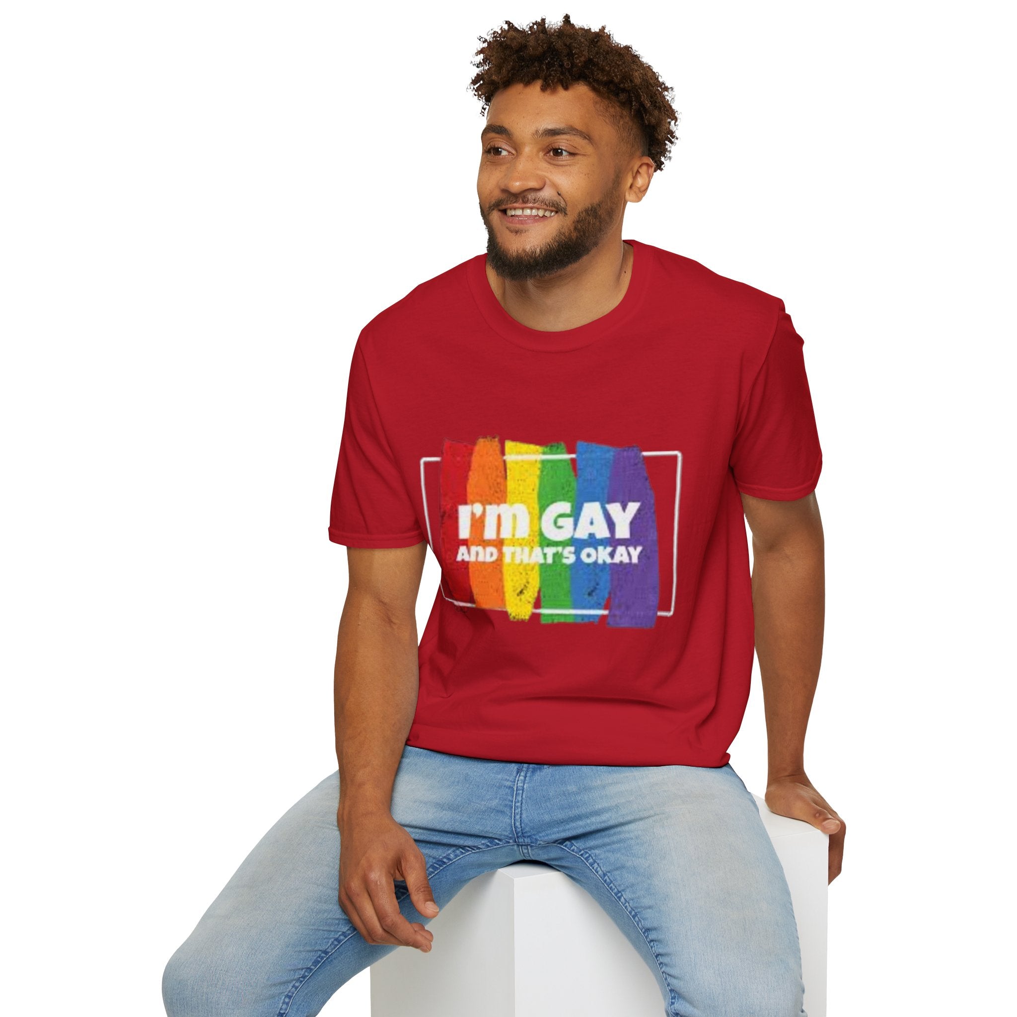 I'm GAY And That's Okay Unisex Softstyle T-Shirt
