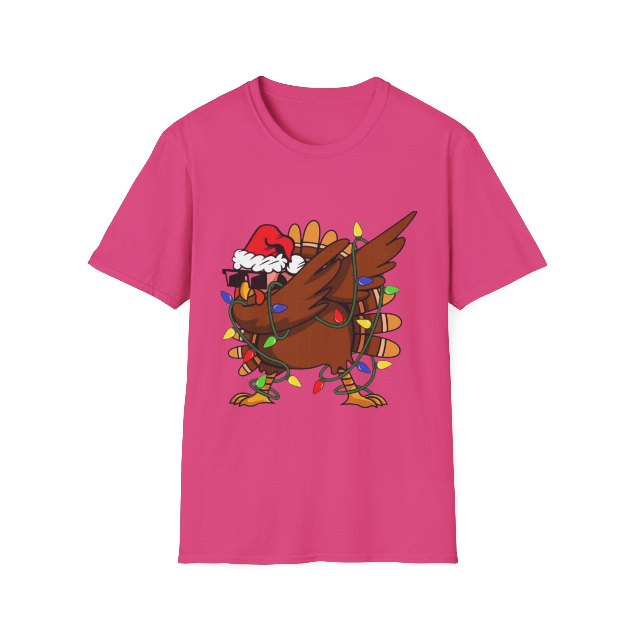 Dabbing Christmas Turkey Unisex Softstyle T-Shirt