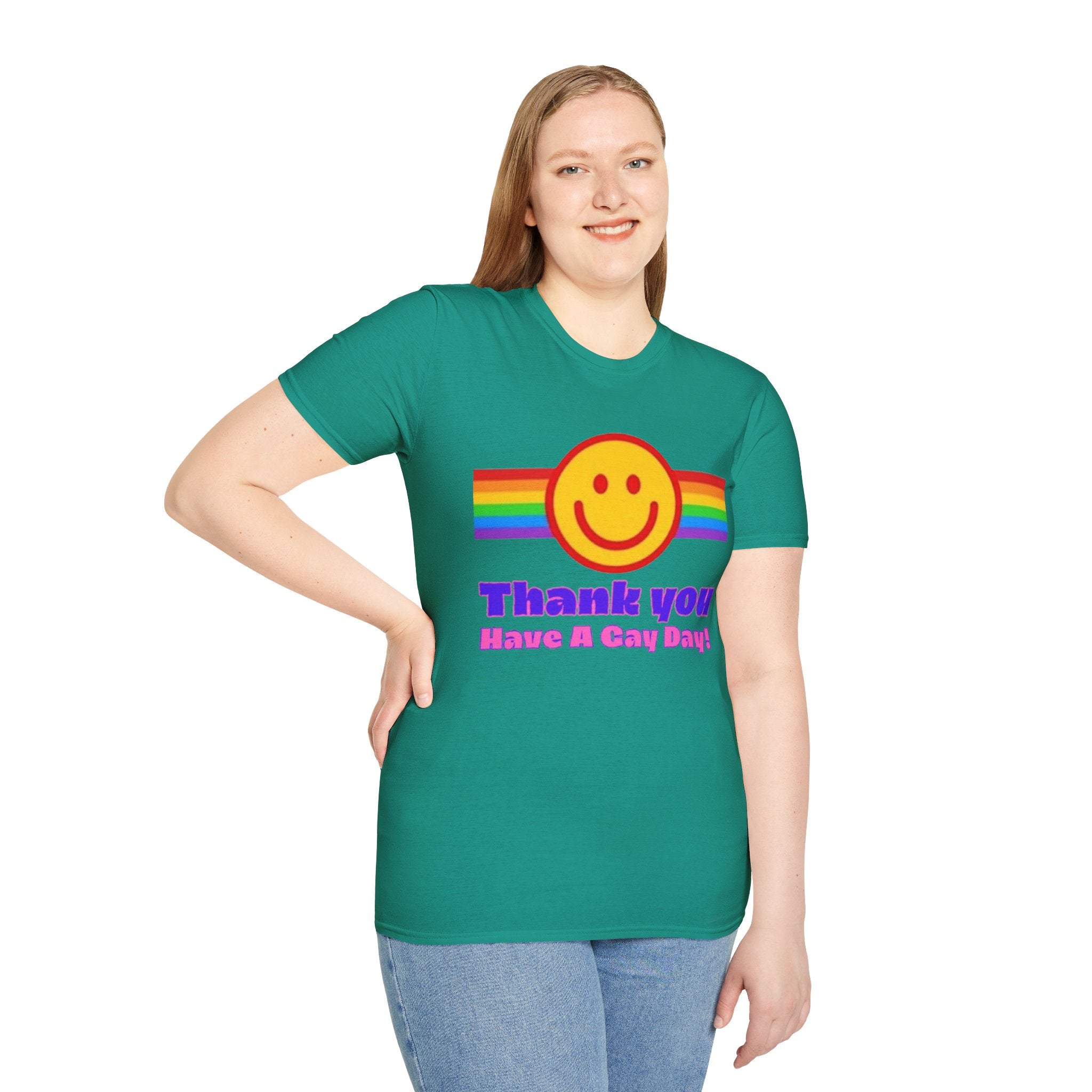 Thank You Have A Gay Day Unisex Softstyle T-Shirt