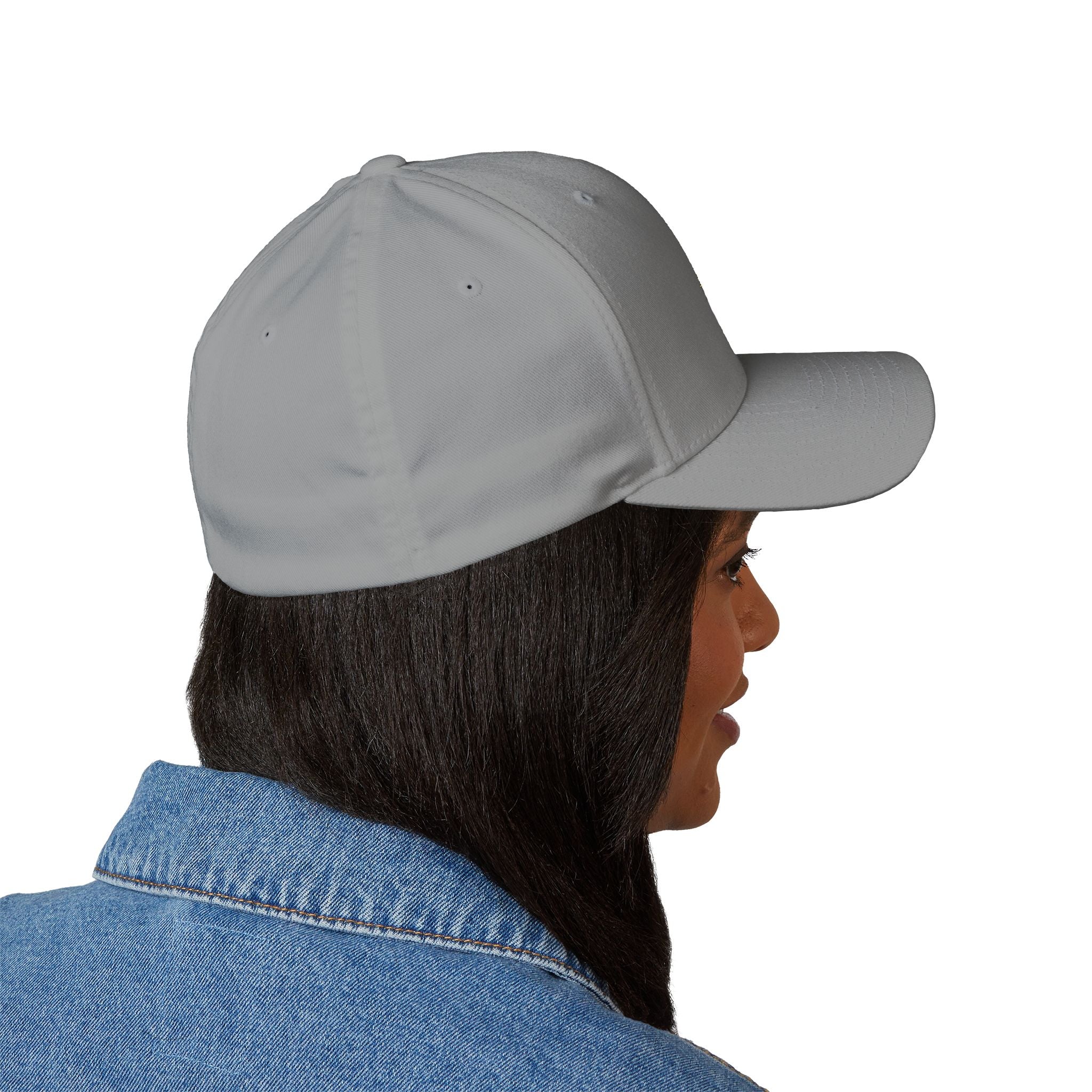 Bee Positive Closed-Back Structured Embroidered Cap