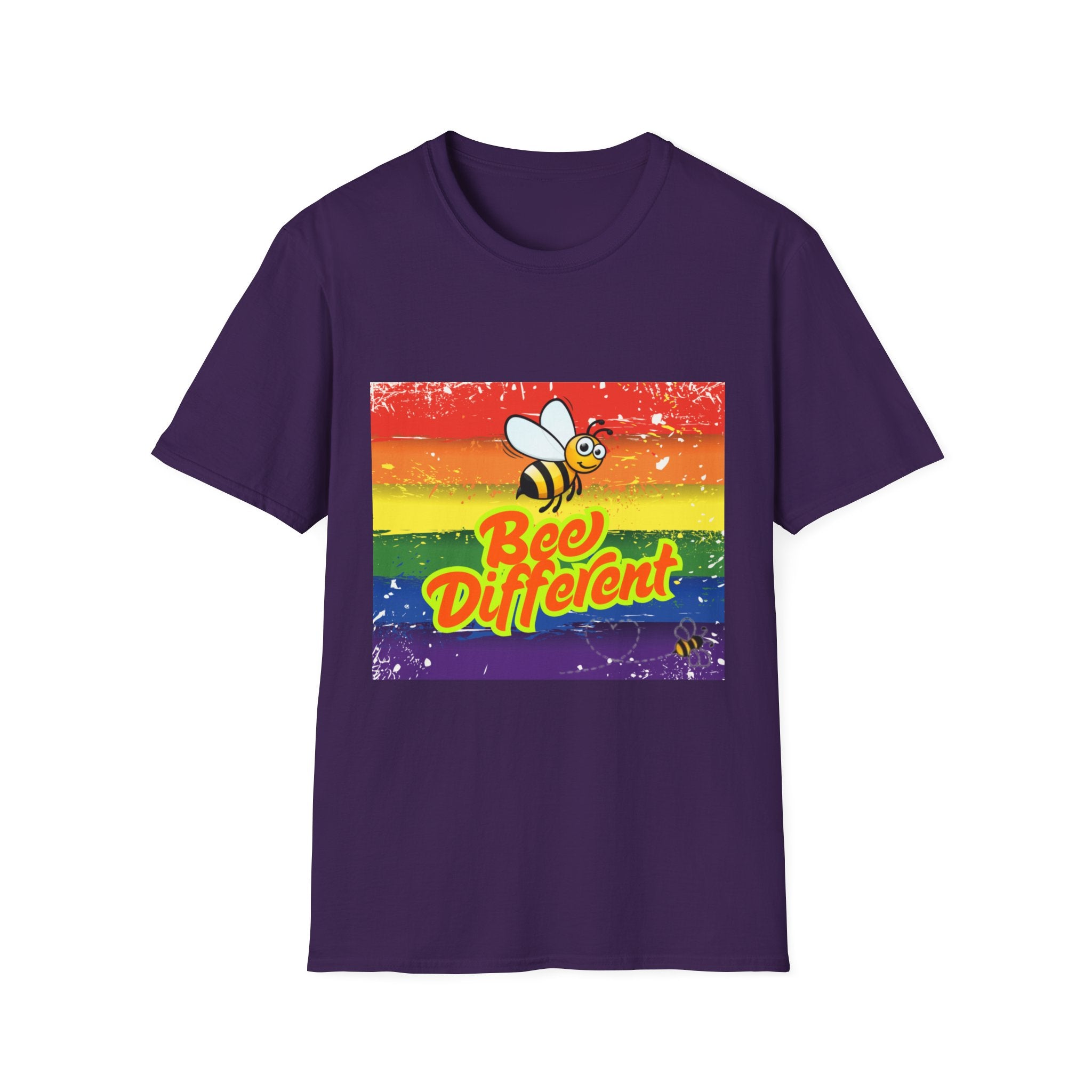 Bee Different Rainbow Unisex Softstyle T-Shirt