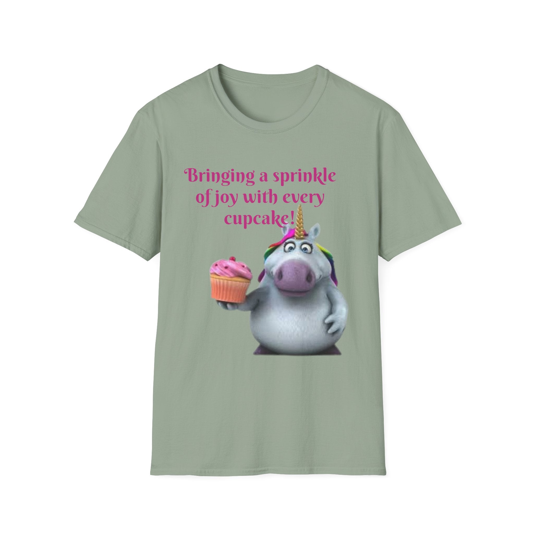 Bringing A Sprinkle Of Joy With Every Cupcake Unicorn Unisex Softstyle T-Shirt