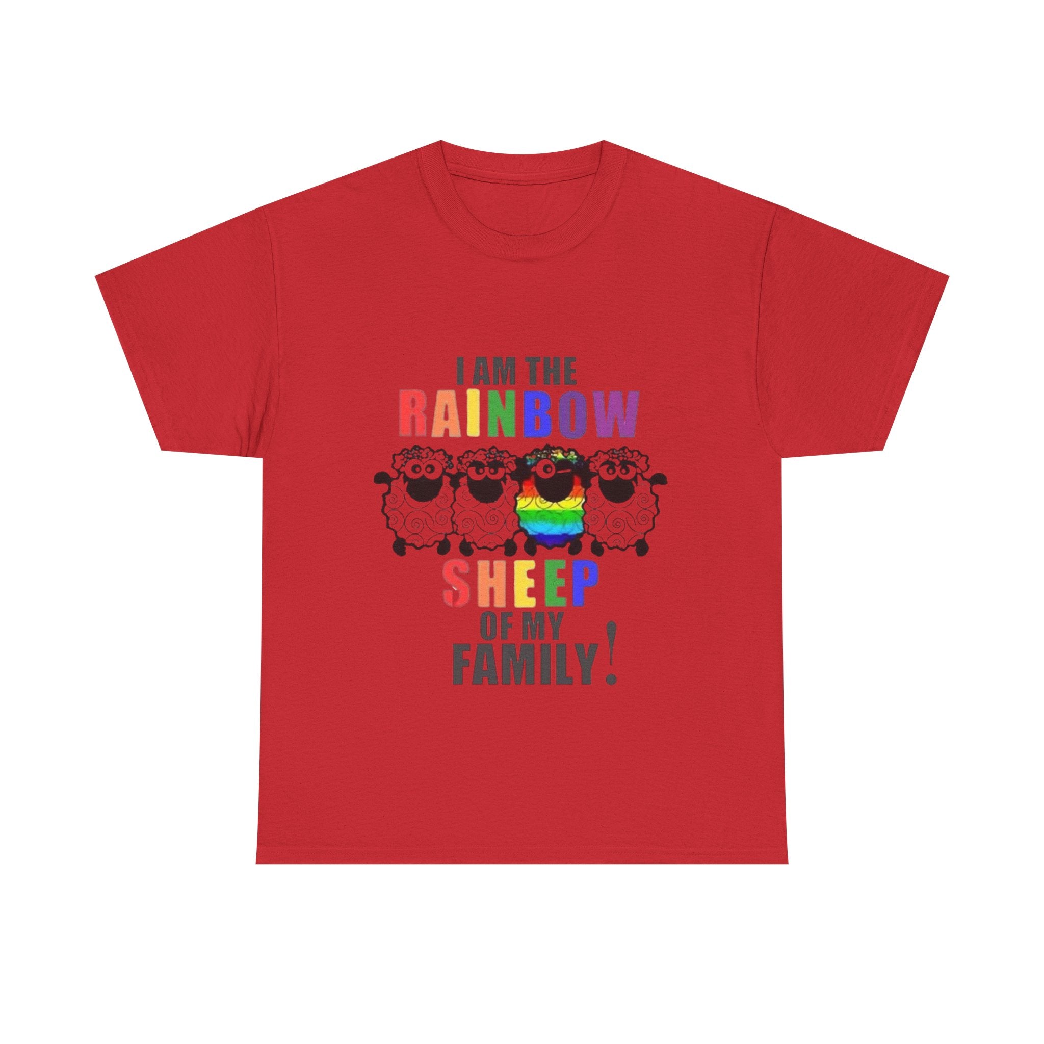 I Am The Rainbow Sheep Of My Family Unisex Heavy Cotton T-Shirt