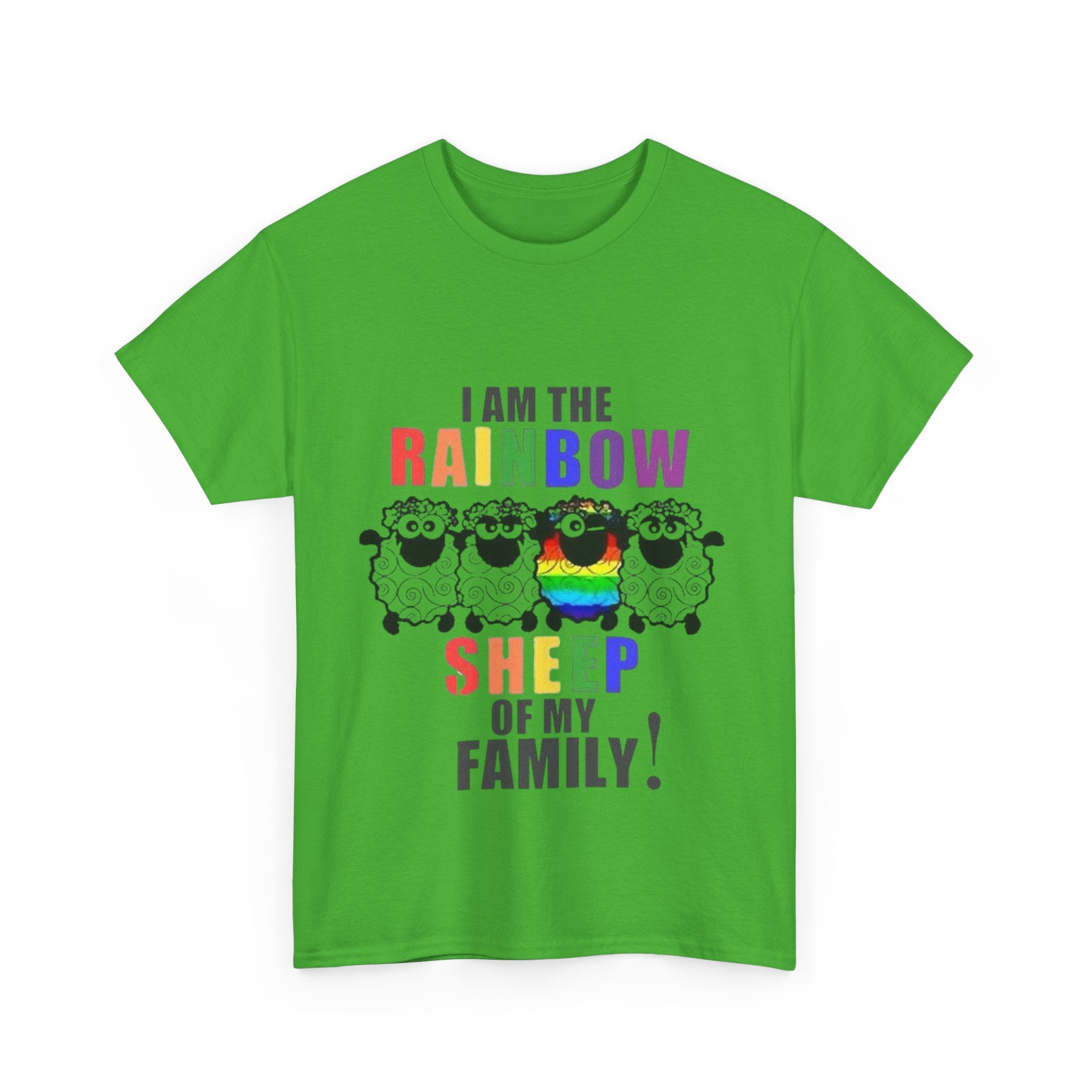 I Am The Rainbow Sheep Of My Family Unisex Heavy Cotton T-Shirt