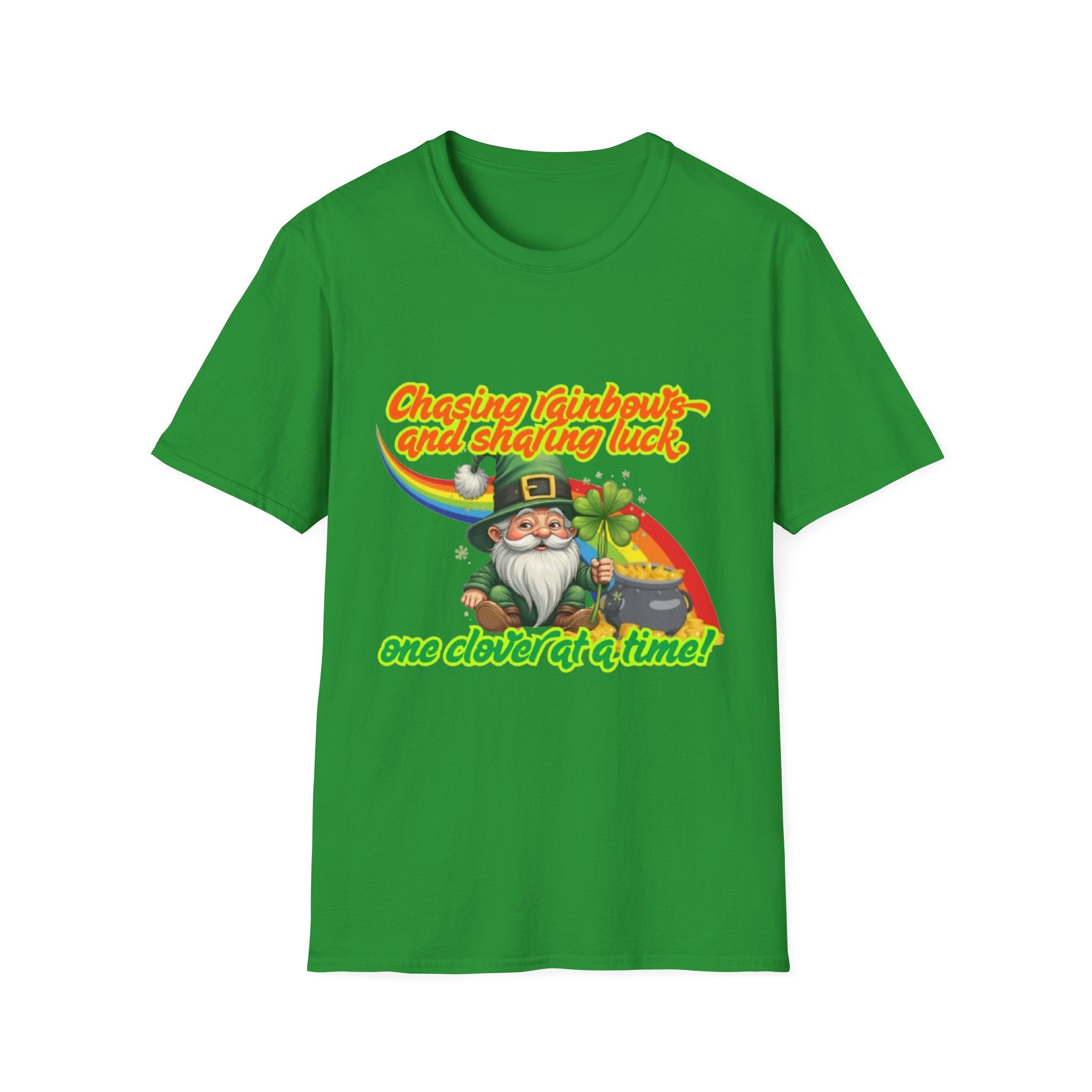 Chasing Rainbows And Sharing Luck, One Clover At A Time! Unisex Softstyle T-Shirt
