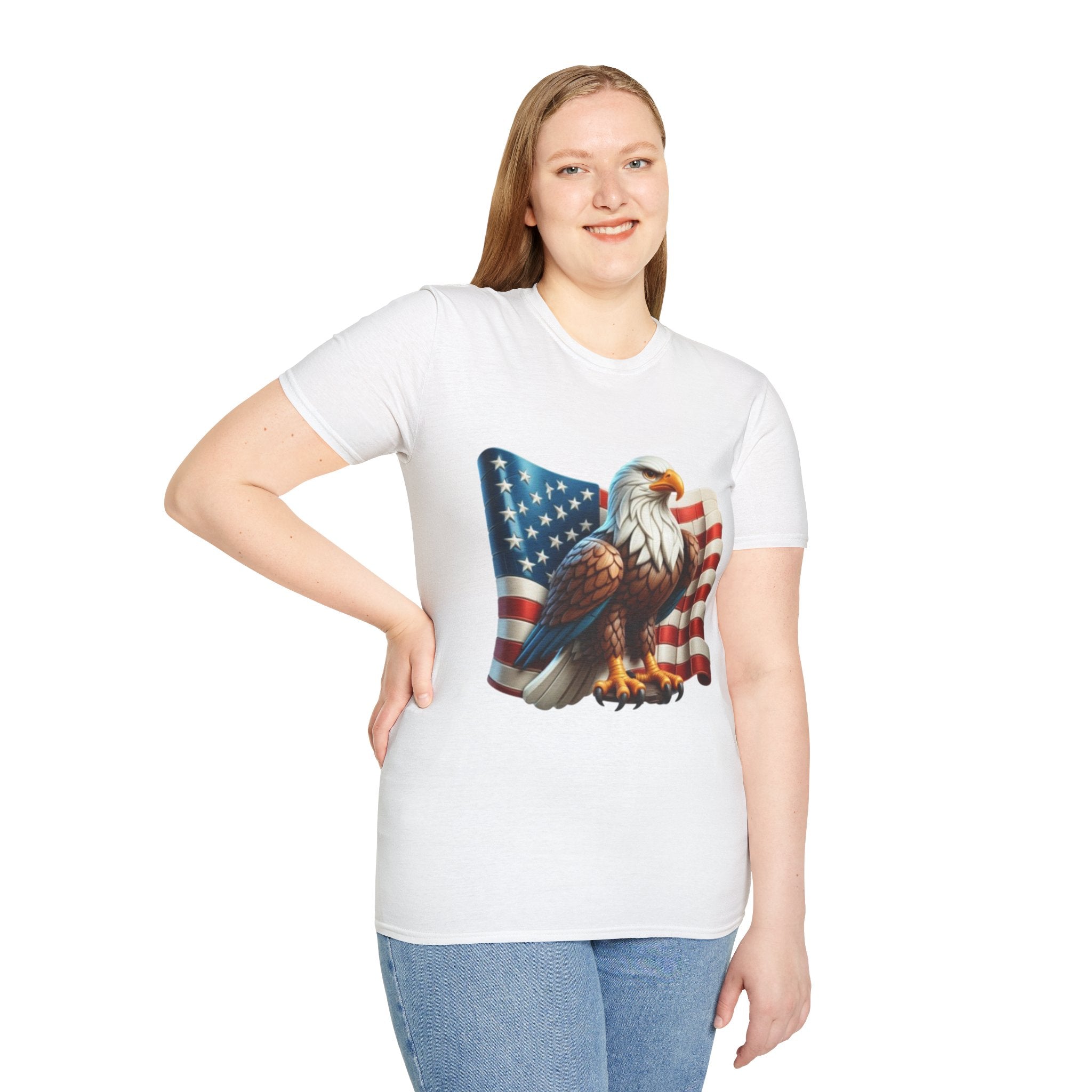 Patriotic Eagle Unisex Softstyle T-Shirt