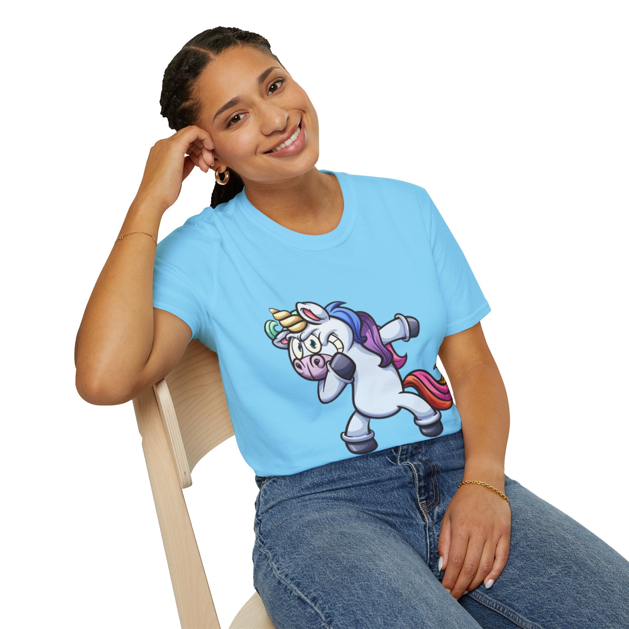 Dabbing Unicorn Unisex Softstyle T-shirt
