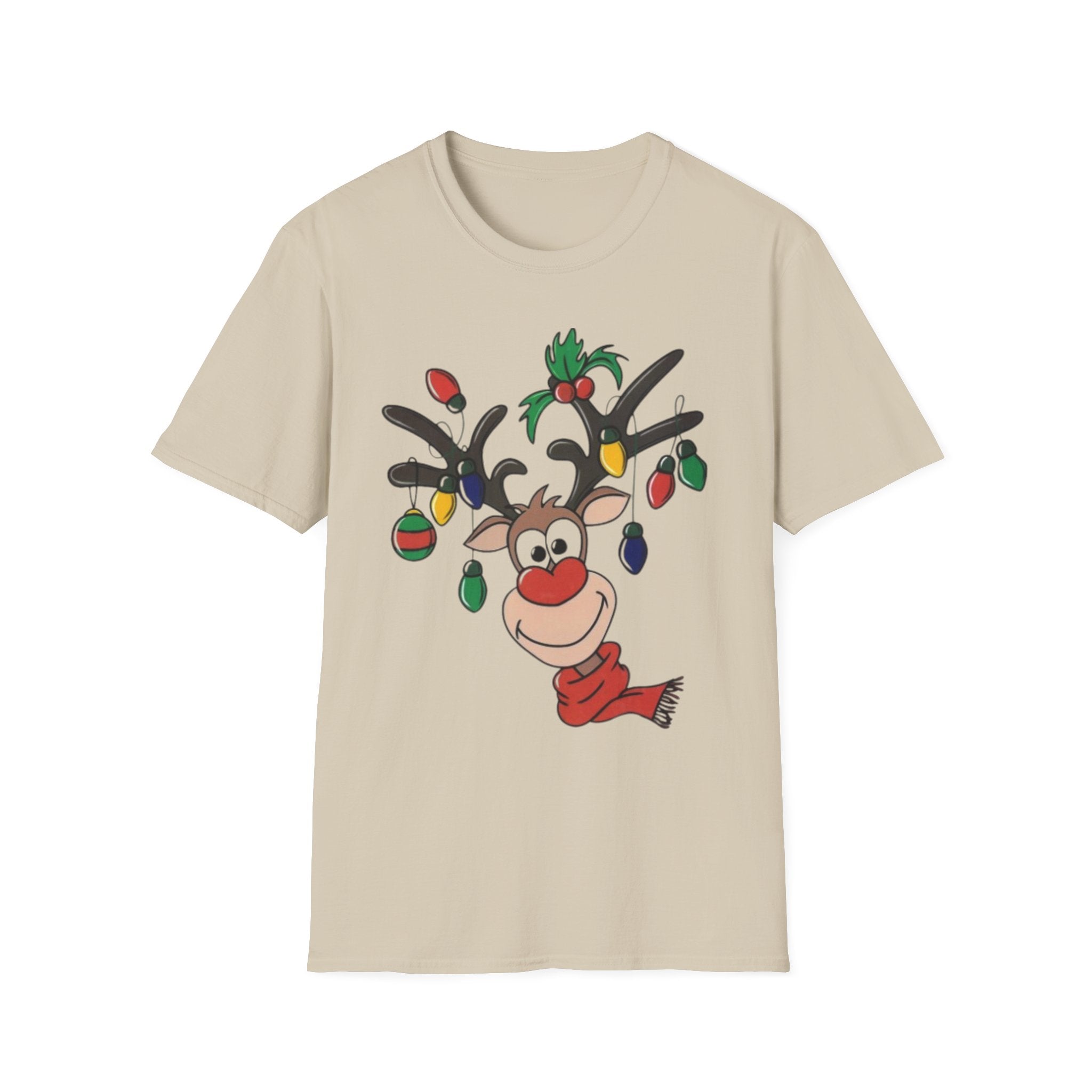Festive Reindeer Unisex Softstyle T-Shirt