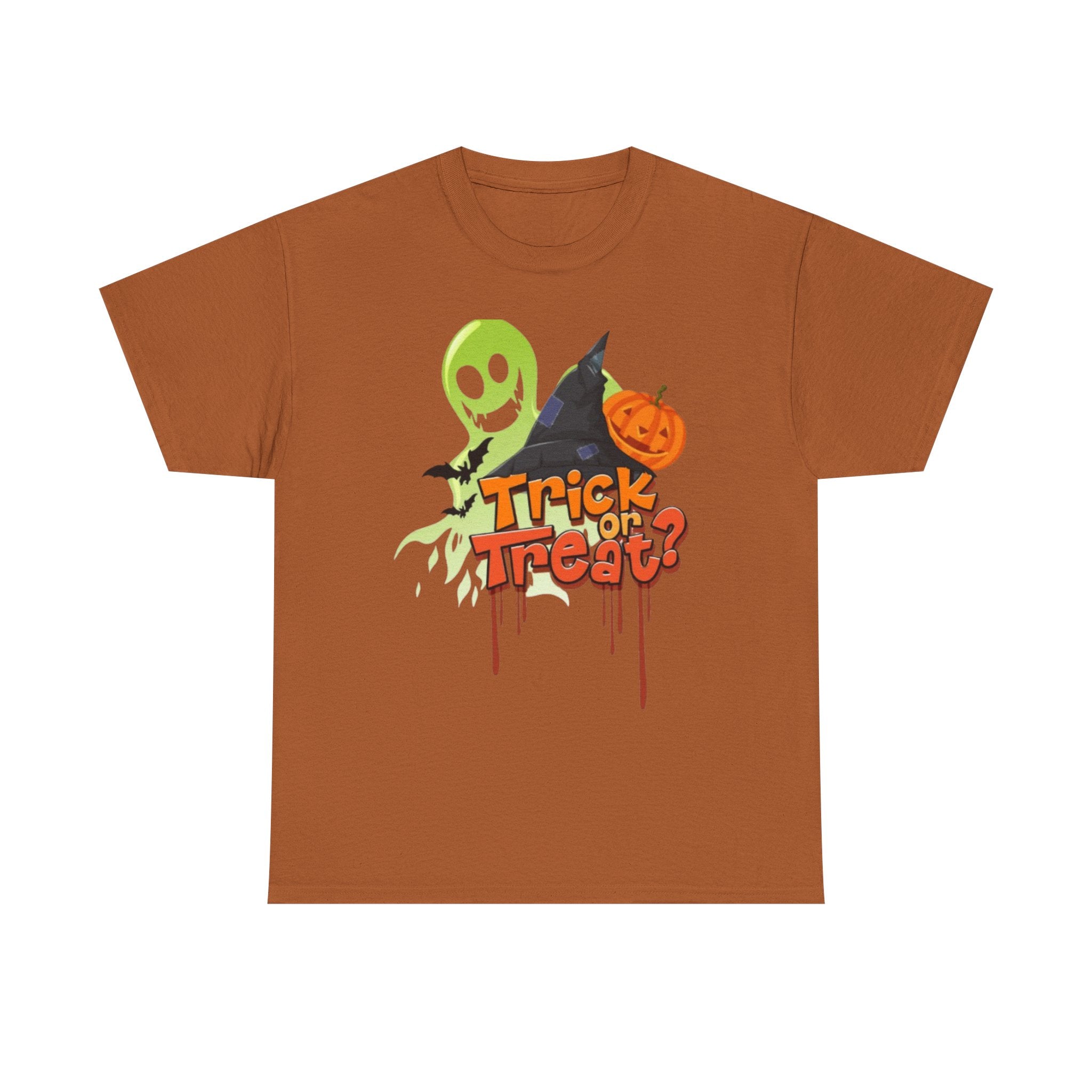 Halloween Trick or Treat Unisex Heavy Cotton Short Sleeve T-Shirt