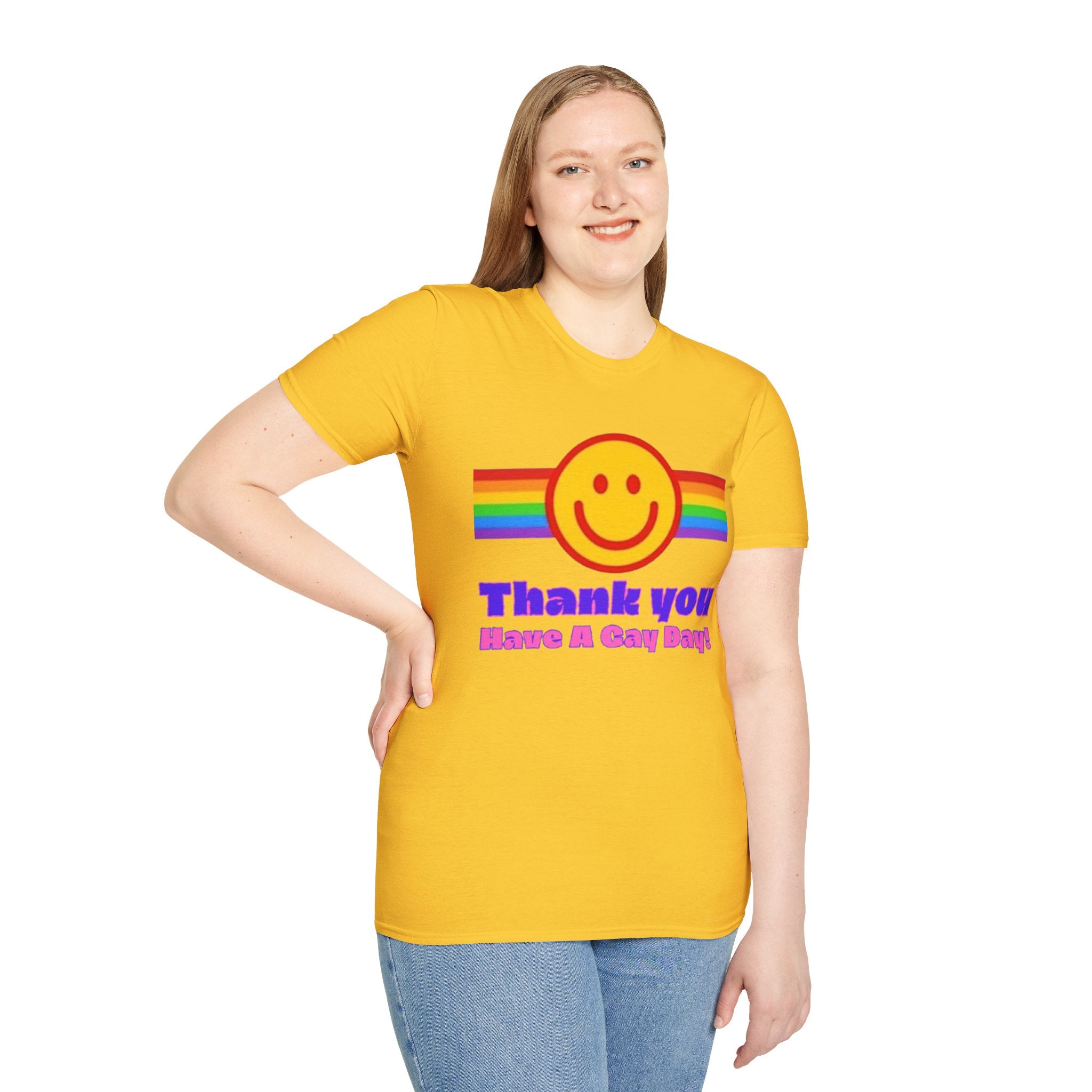 Thank You Have A Gay Day Unisex Softstyle T-Shirt