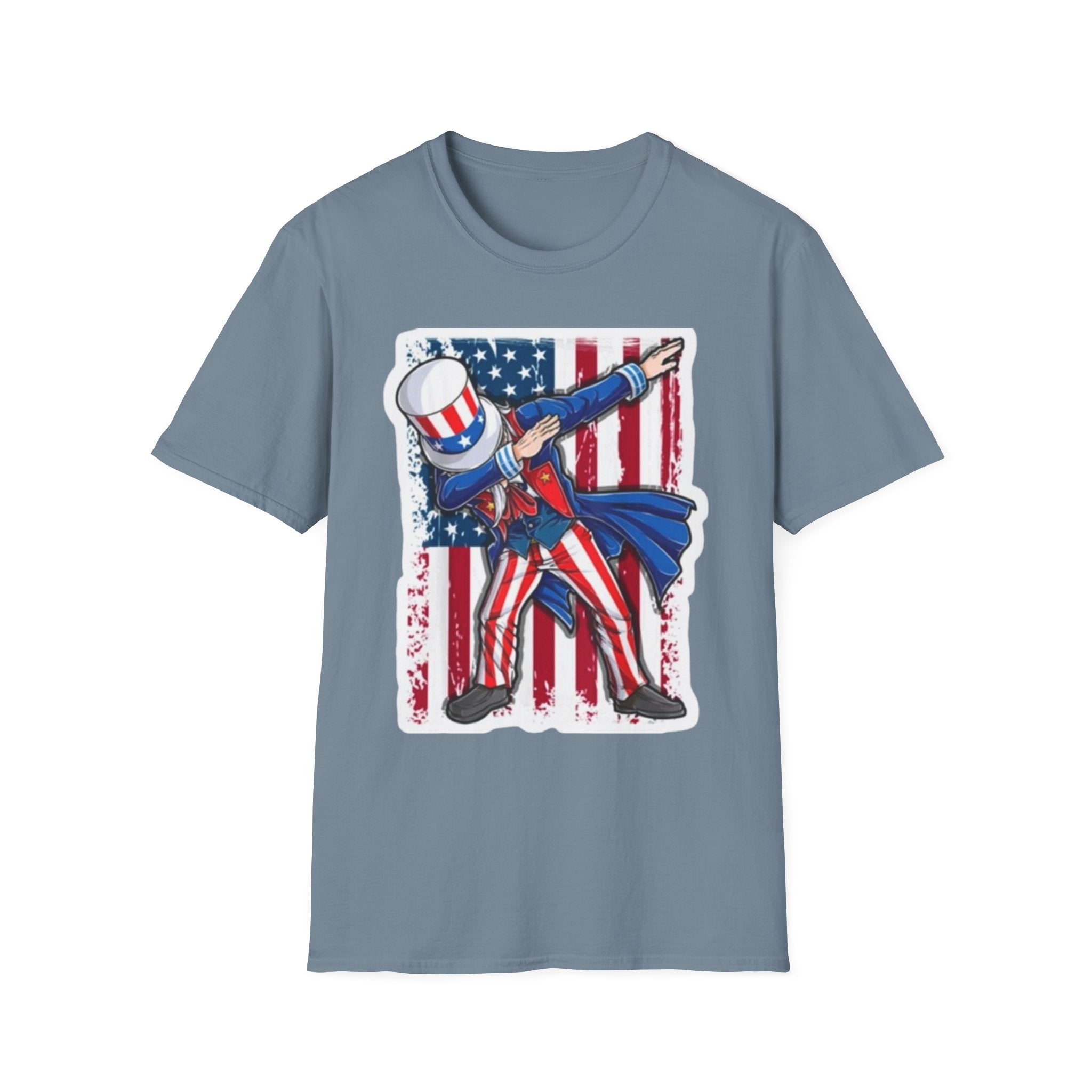 Patriotic Uncle Sam Dabbing Unisex Softstyle T-Shirt