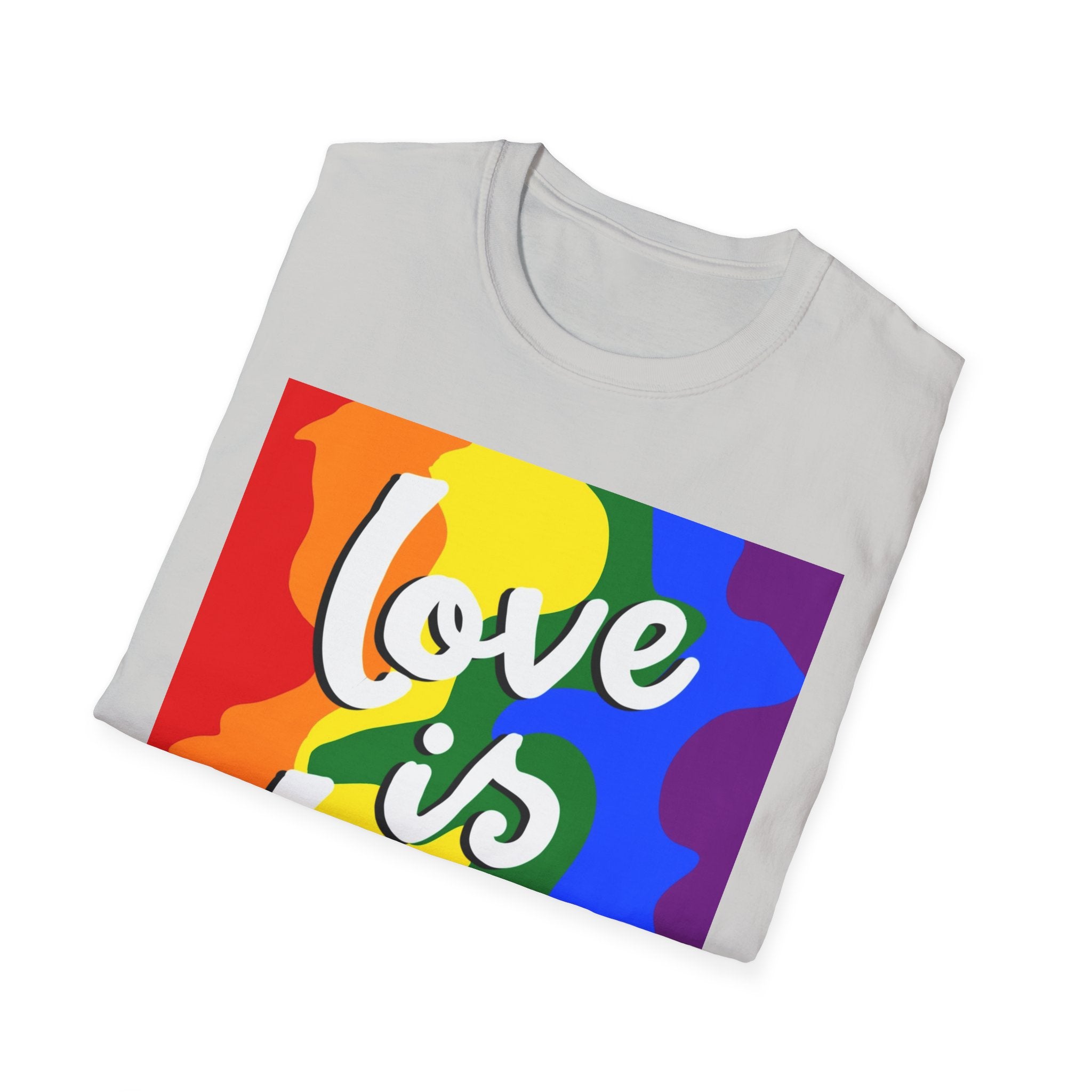 Colorful Pride Love is Love Unisex Softstyle T-Shirt