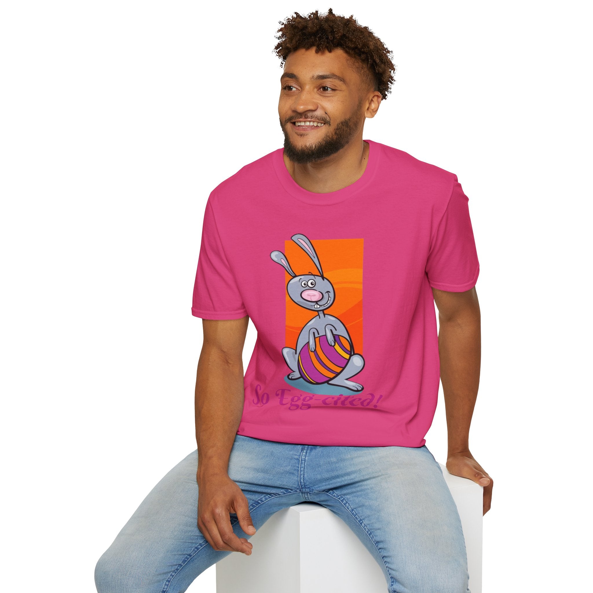 So Egg-cited Bunny Unisex Softstyle T-Shirt