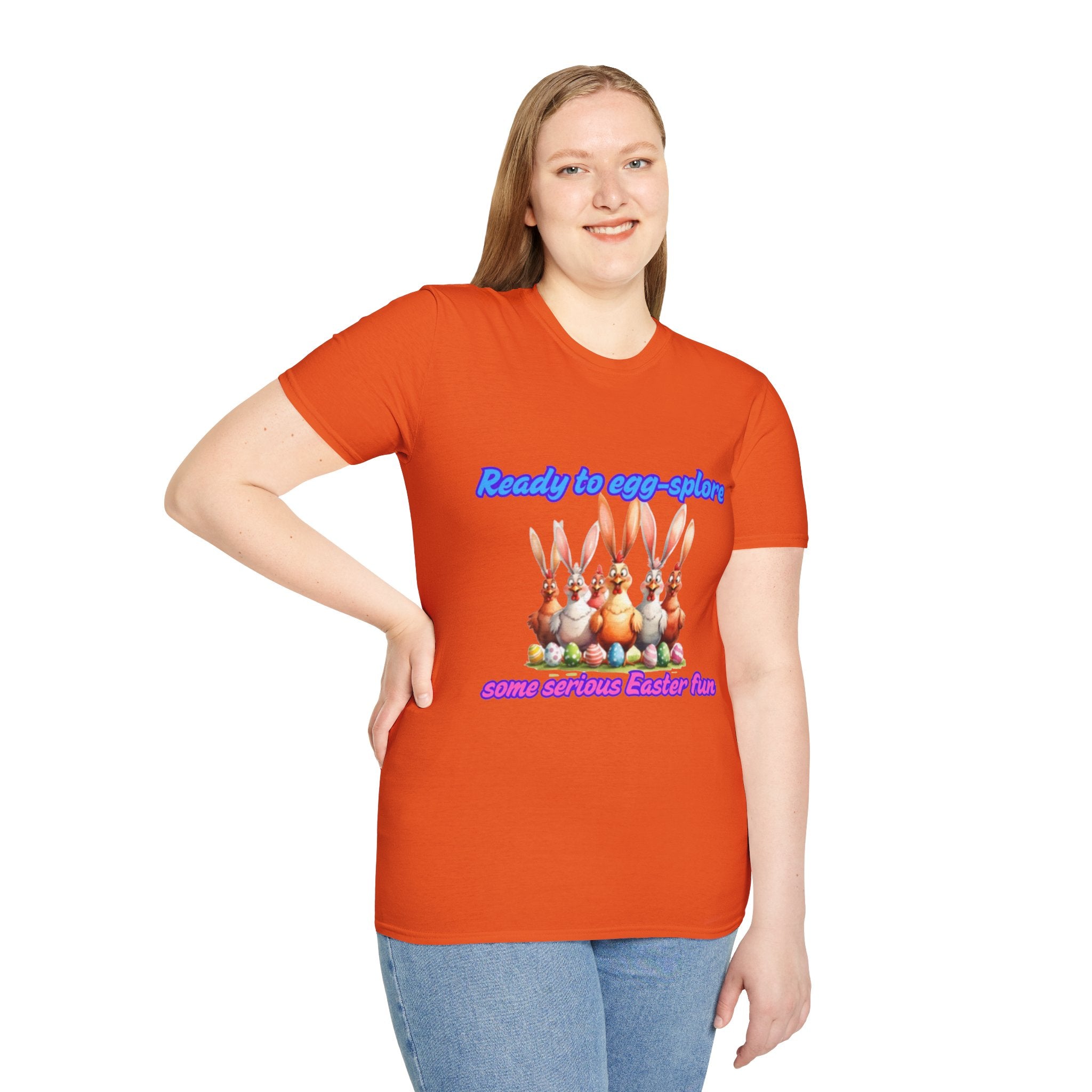 Ready To Egg-splore Some Serious Easter Fun Unisex Softstyle T-Shirt