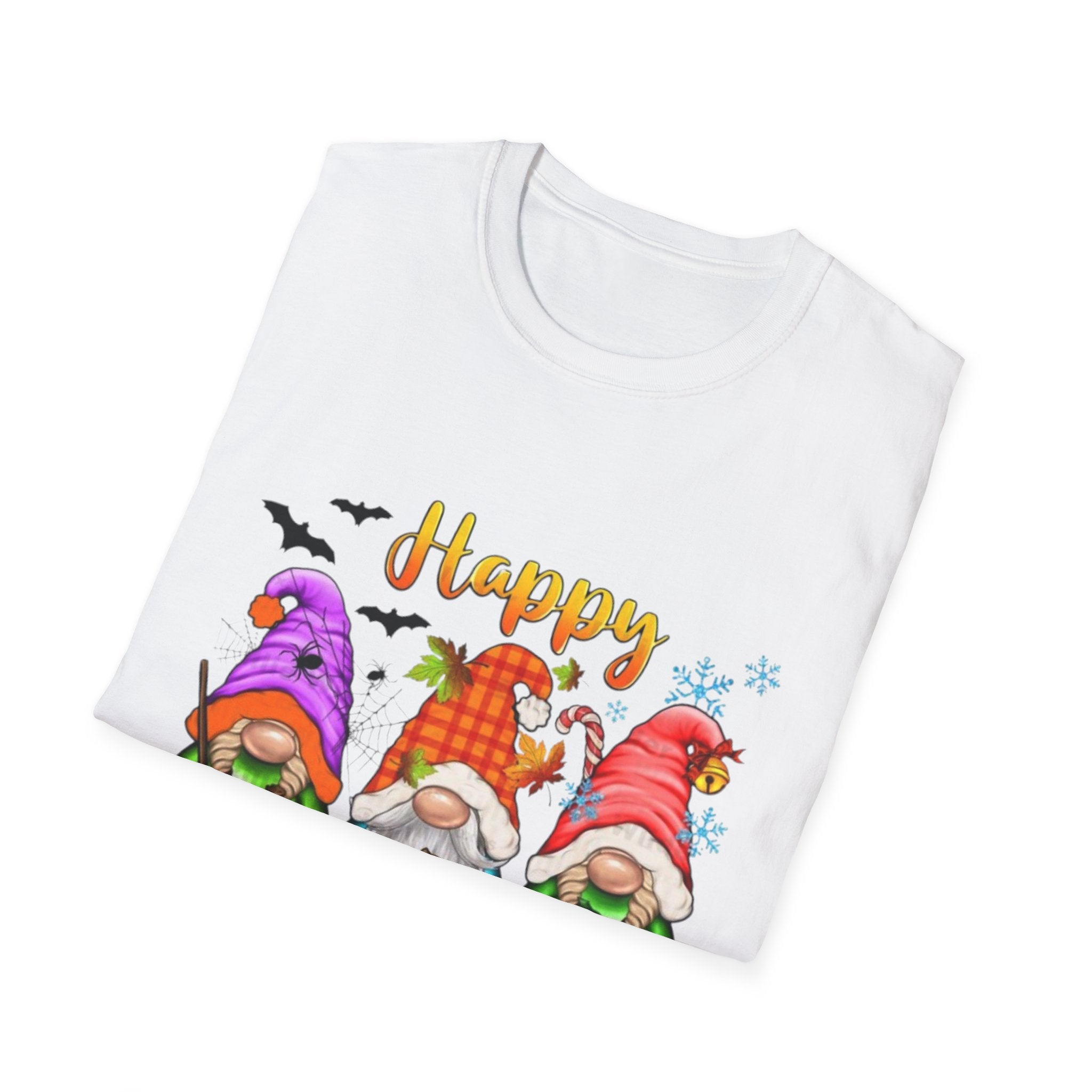 Happy Hallothanksmas Gnome Unisex Softstyle T-Shirt