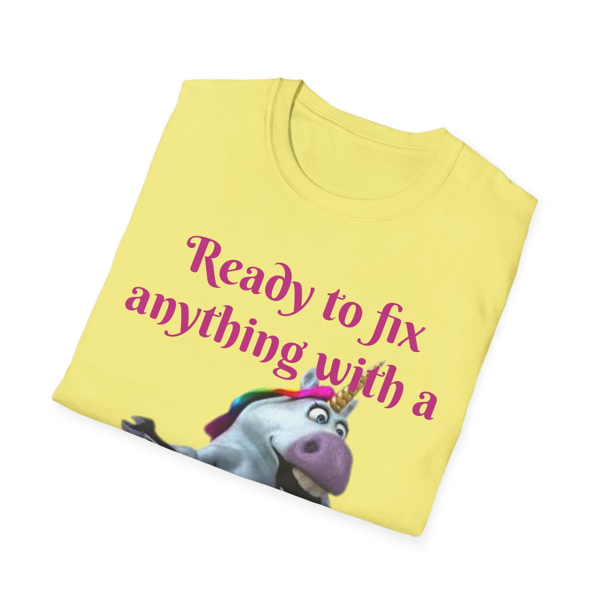 Ready To Fix Anything With A Sprinkle Of Magic Unicorn Unisex Softstyle T-Shirt