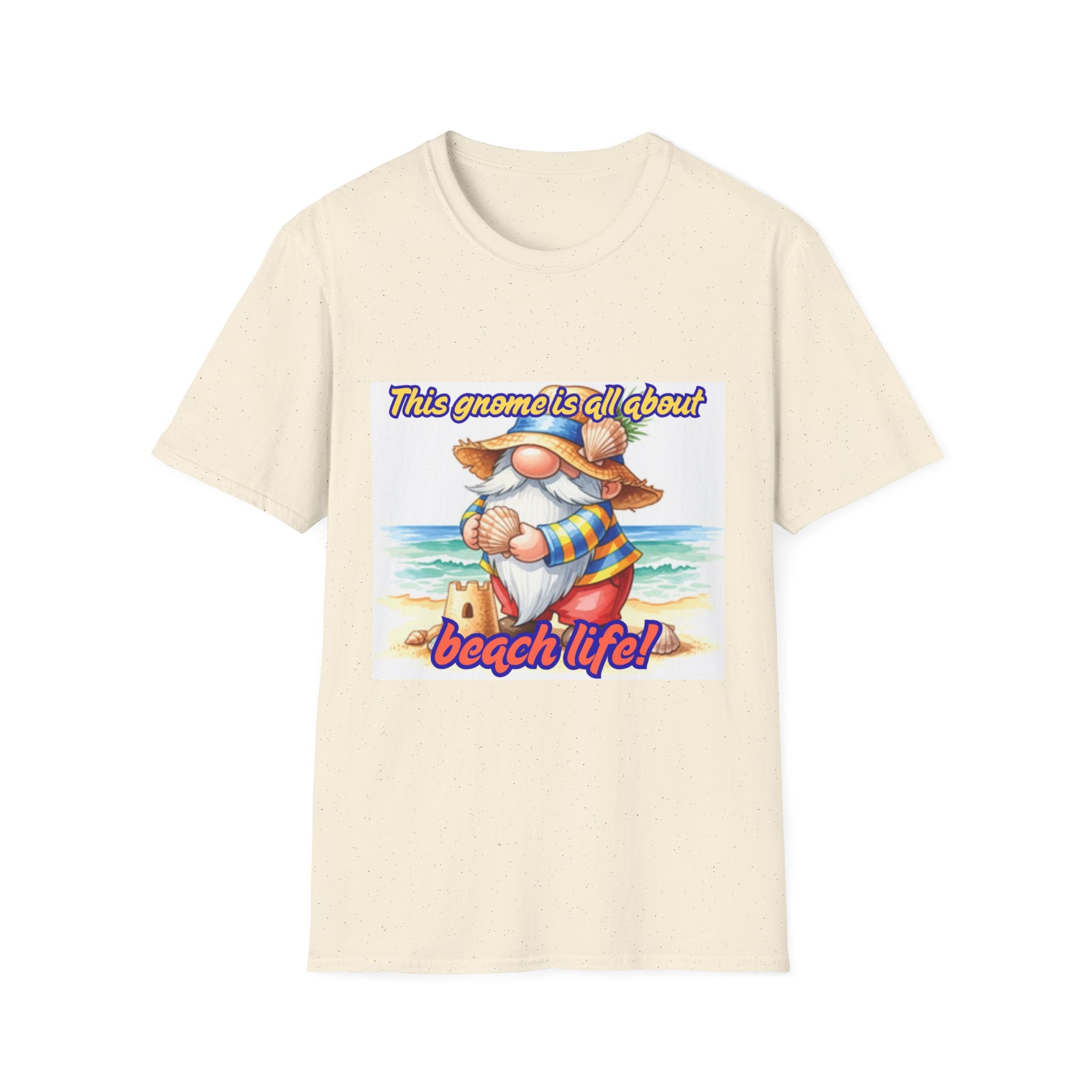 This Gnome Is All About Beach Life! Unisex Softstyle T-Shirt