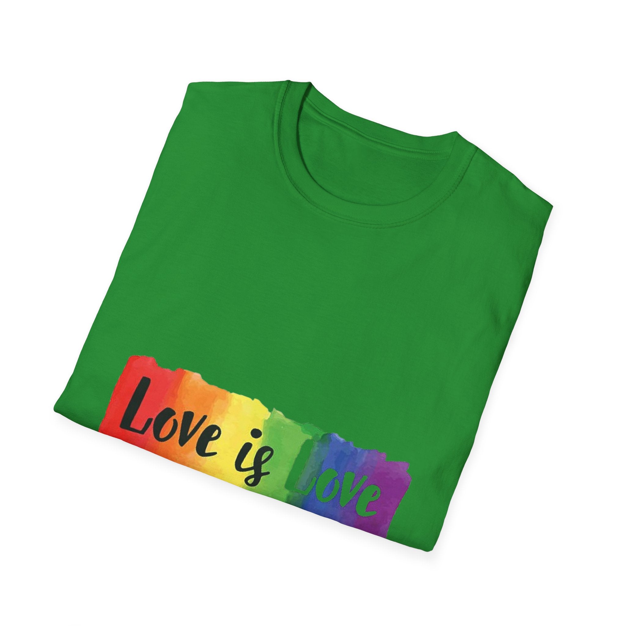 Rainbow Love is Love Unisex Softstyle T-Shirt