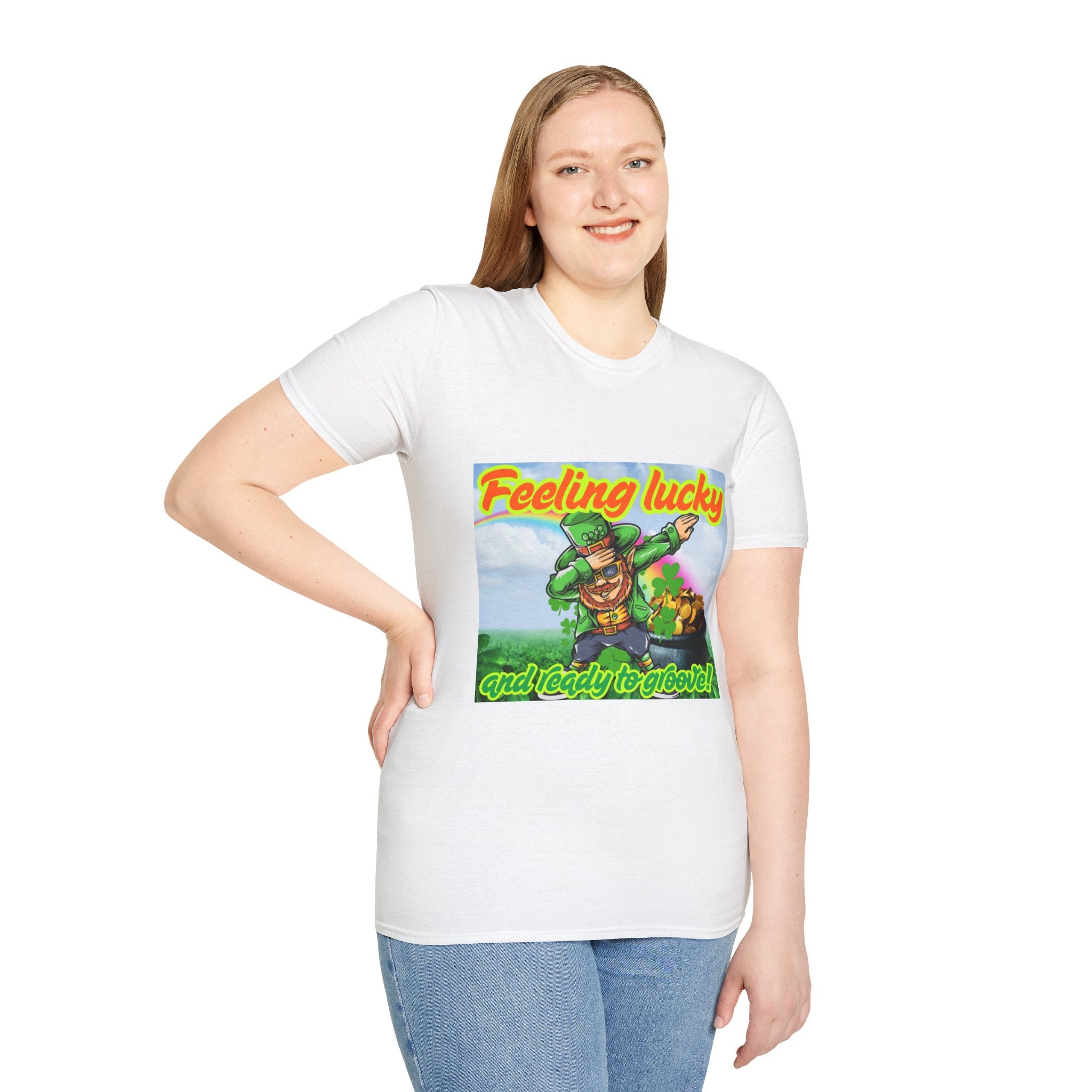 Feeling Lucky And Ready To Groove! Unisex Softstyle T-Shirt
