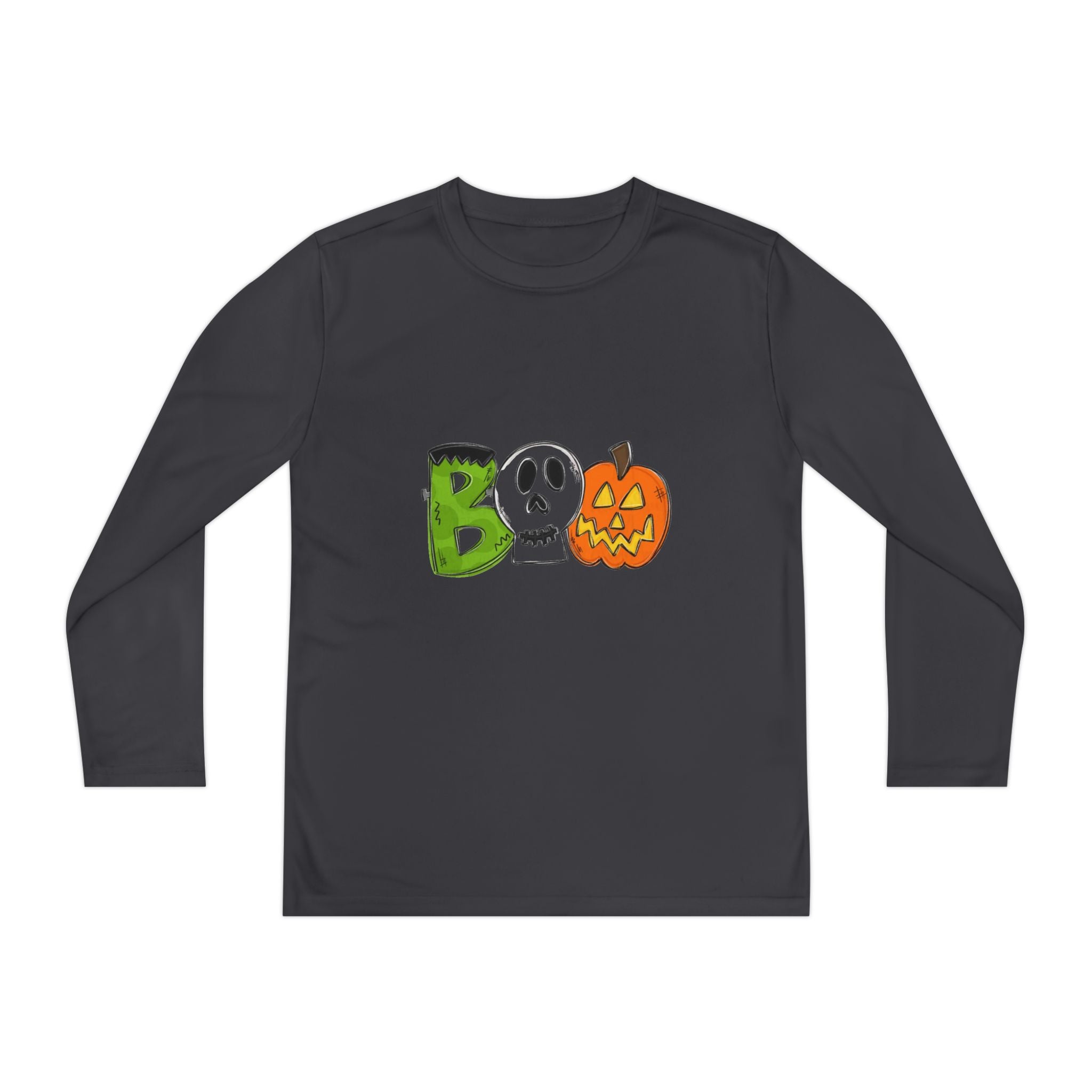 Youth Halloween Boo Long Sleeve Competitor T-Shirt